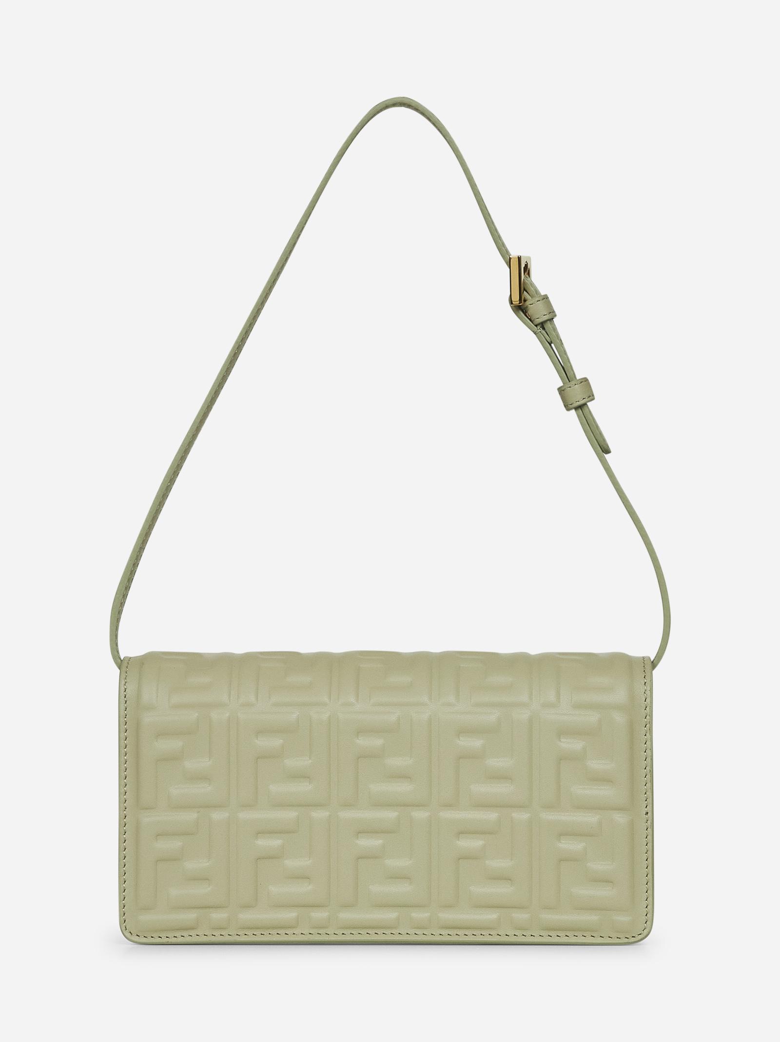 Fendi Sage Green Wallet On Chain Baguette | Lyst