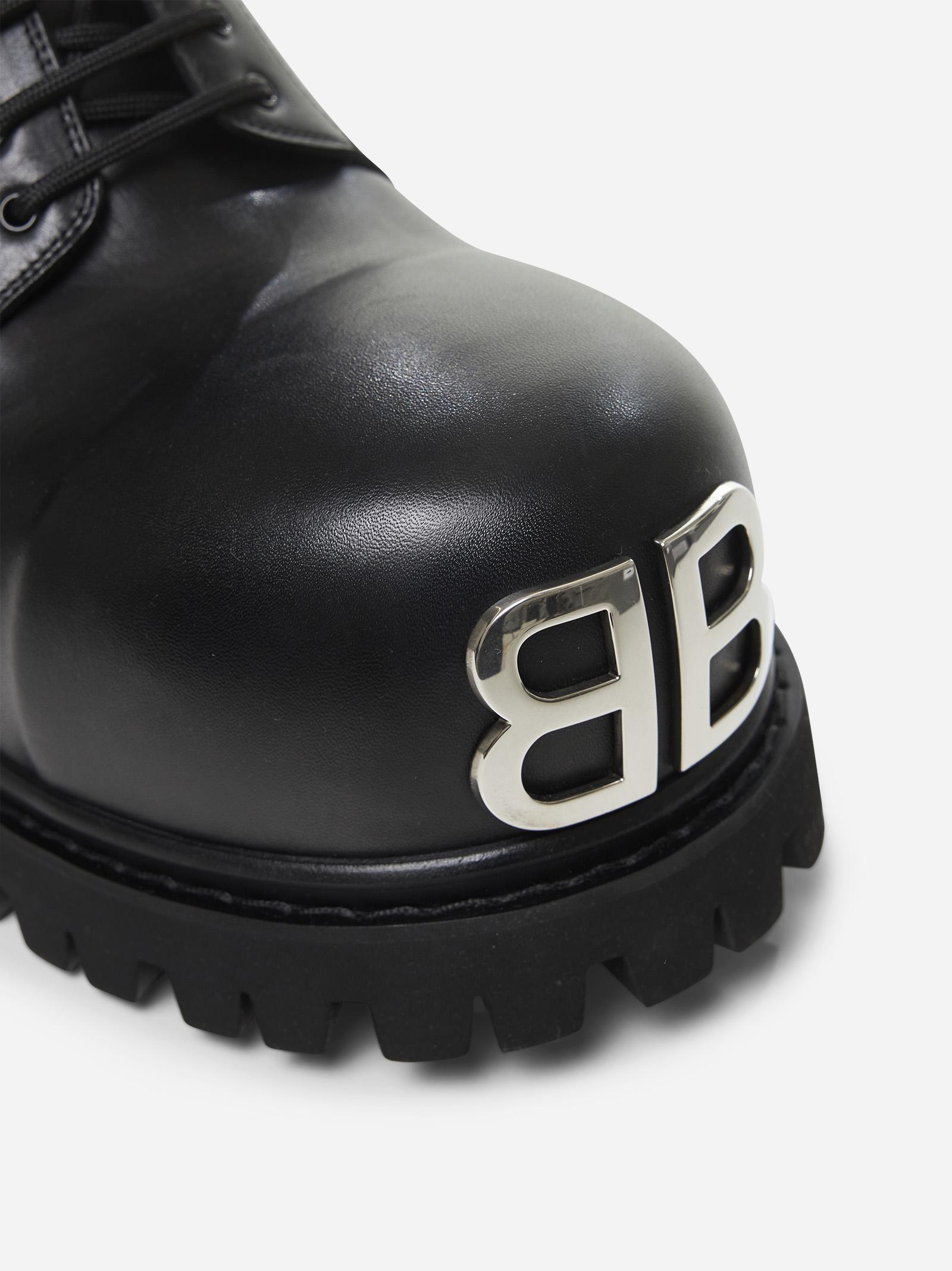 Balenciaga Leather Stomper Derby in Black for Men | Lyst