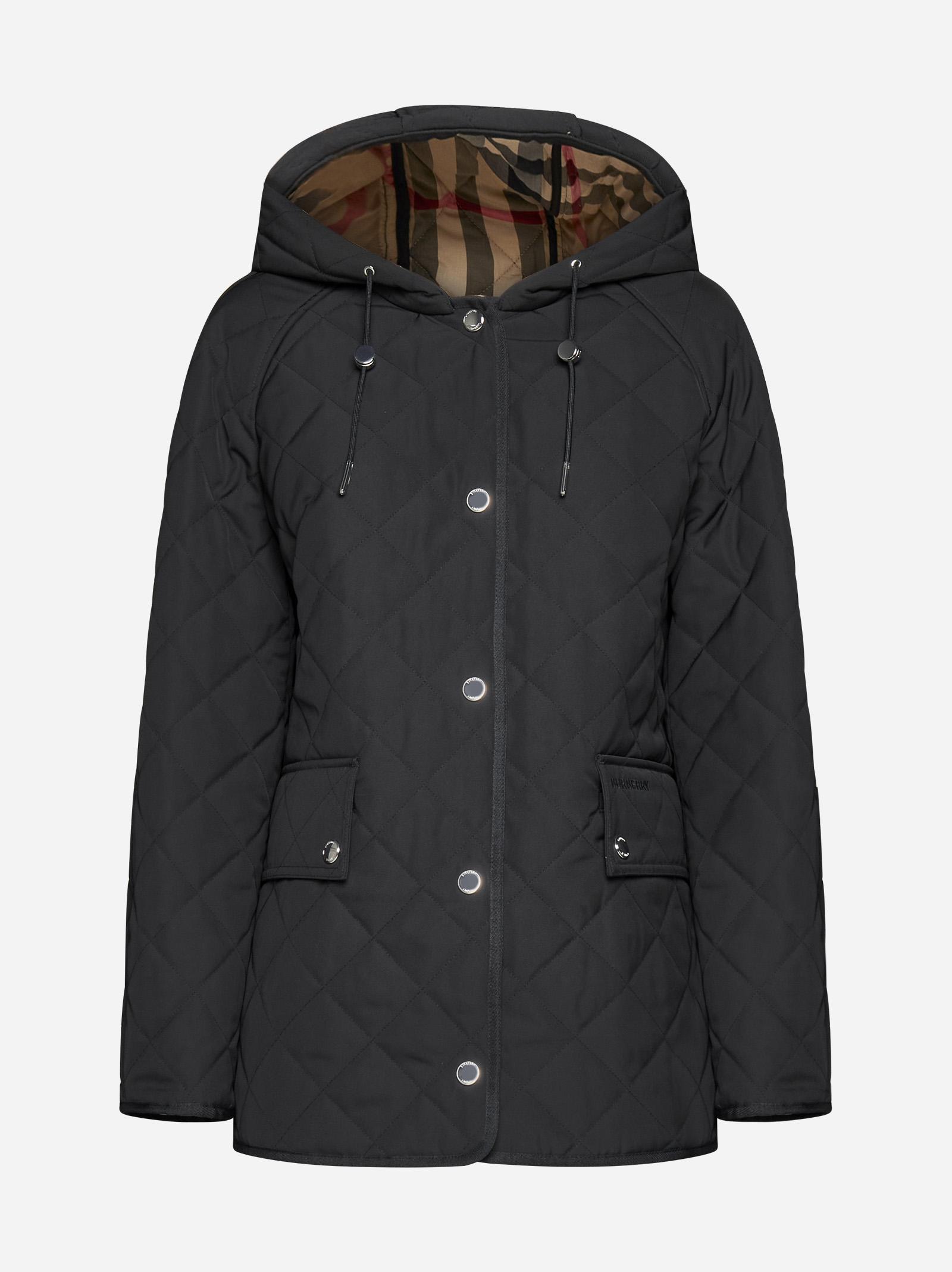 Burberry Meddon Quilted Nylon Jacket in Black | Lyst