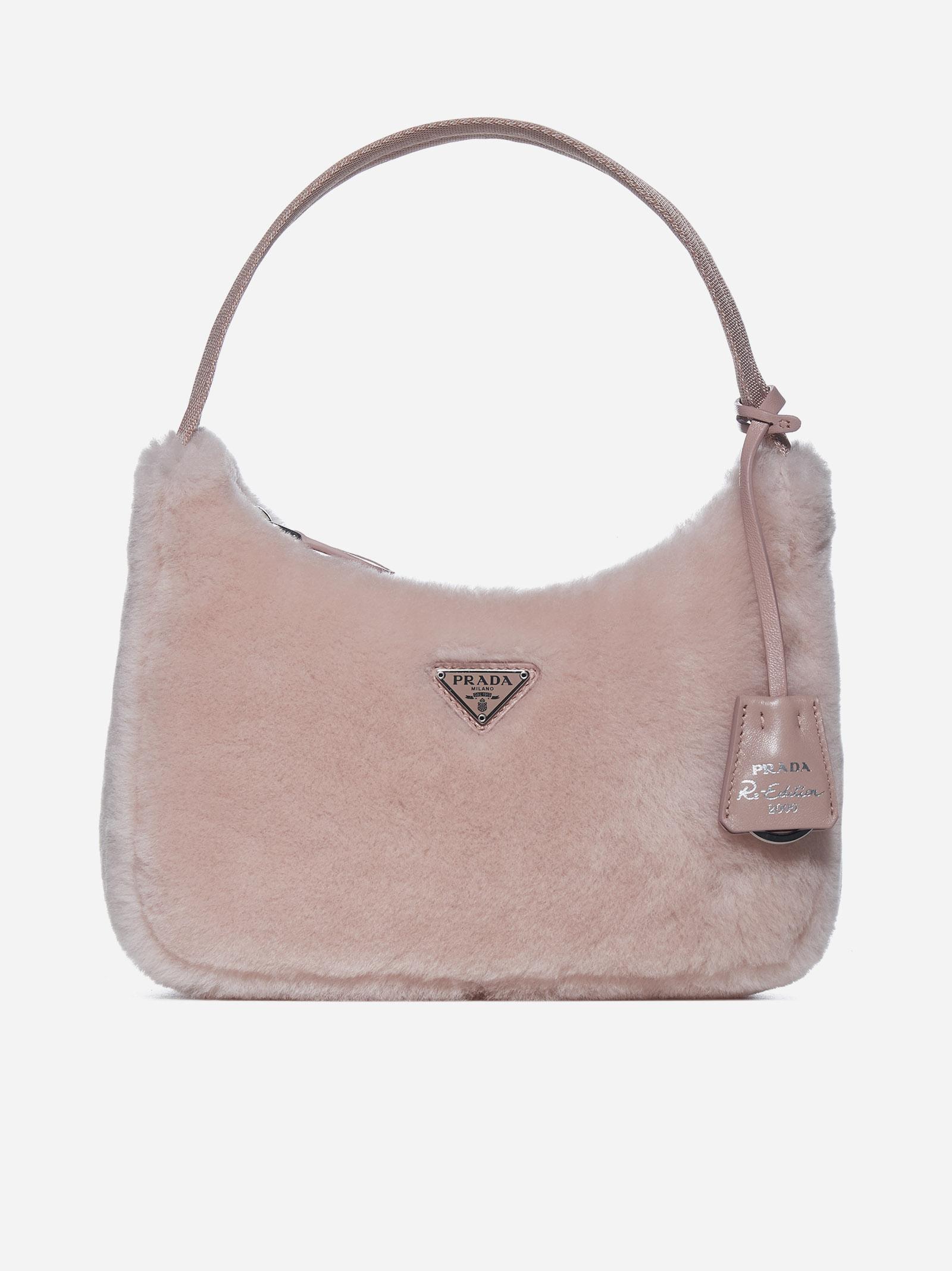 Prada Re-edition 2000 Shearling Bag | Lyst