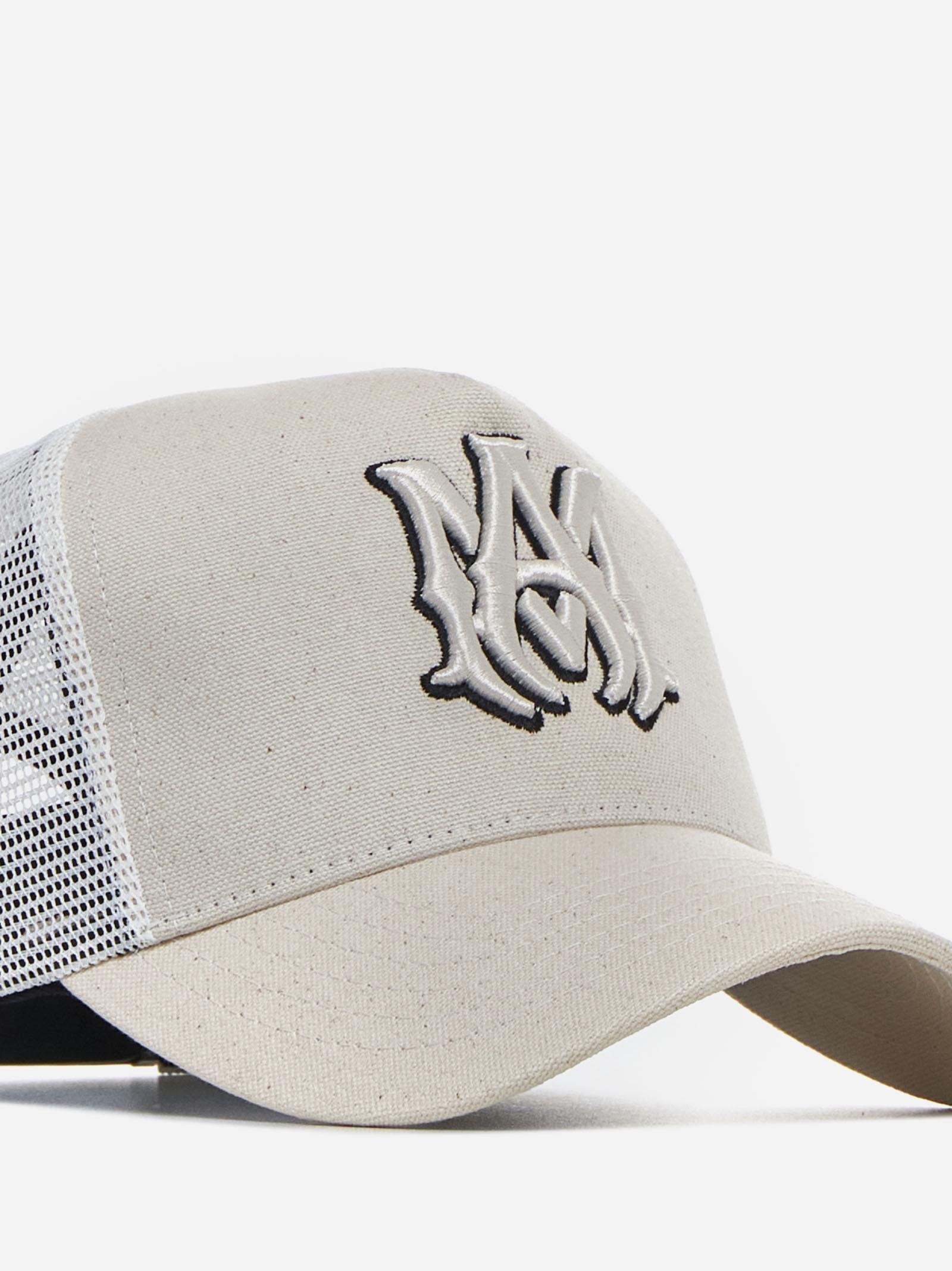 Amiri Ma Cotton And Mesh Trucker Hat in Gray for Men | Lyst