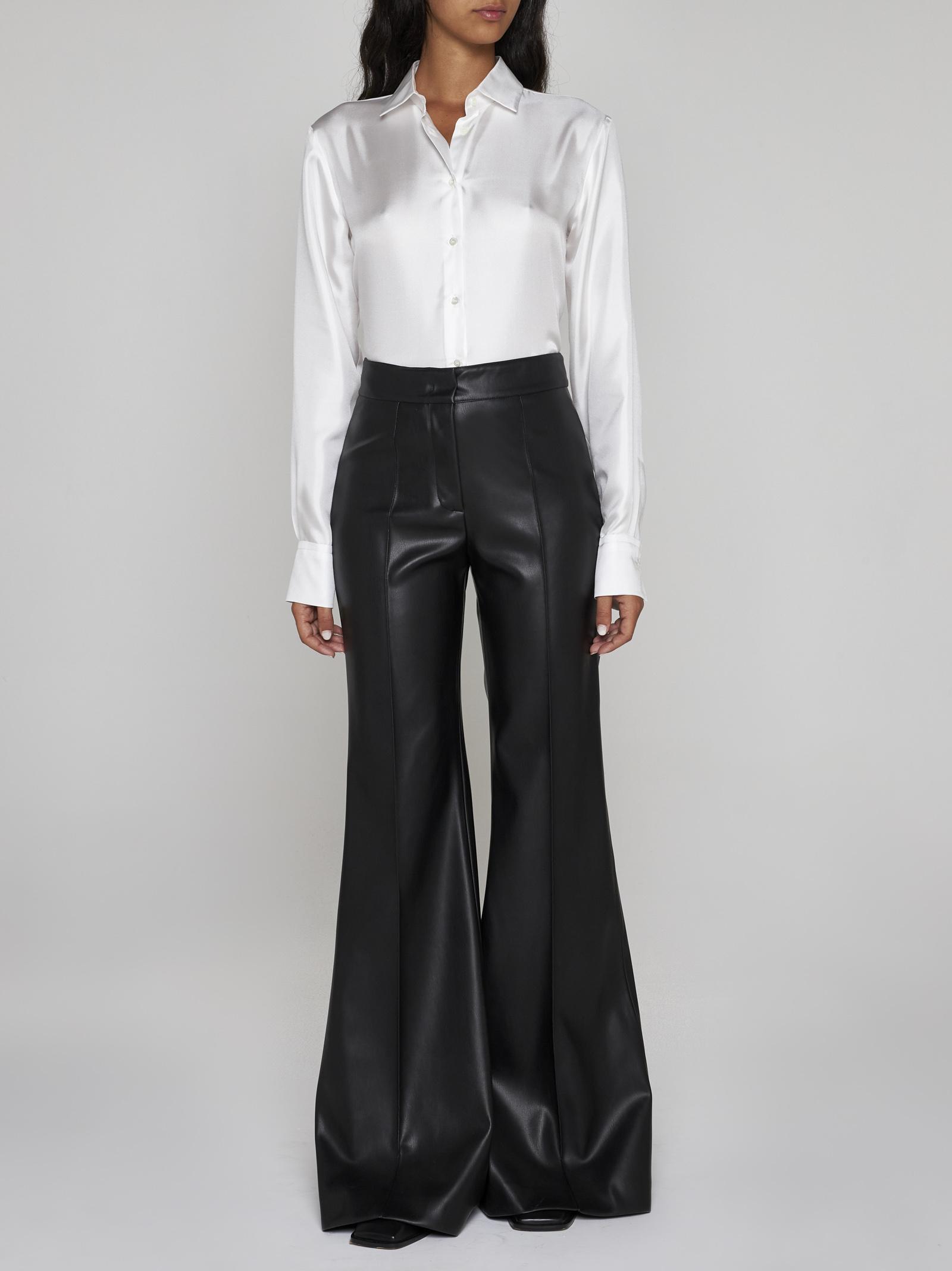 Blanca Vita Phaius Faux Leather Trousers in Black