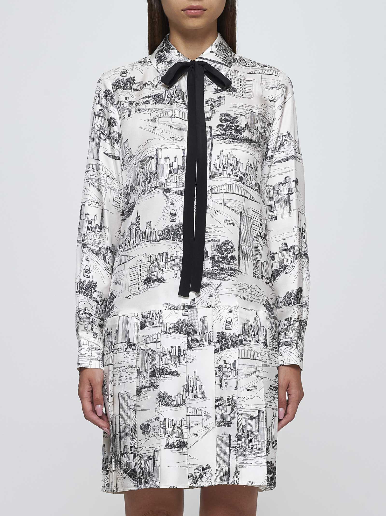 MAXMARA STUDIO ゾライデ pure シルク ジョーゼット print dress MAXMARA STUDIO ゾライデ pure シルク ジョーゼット print dress
