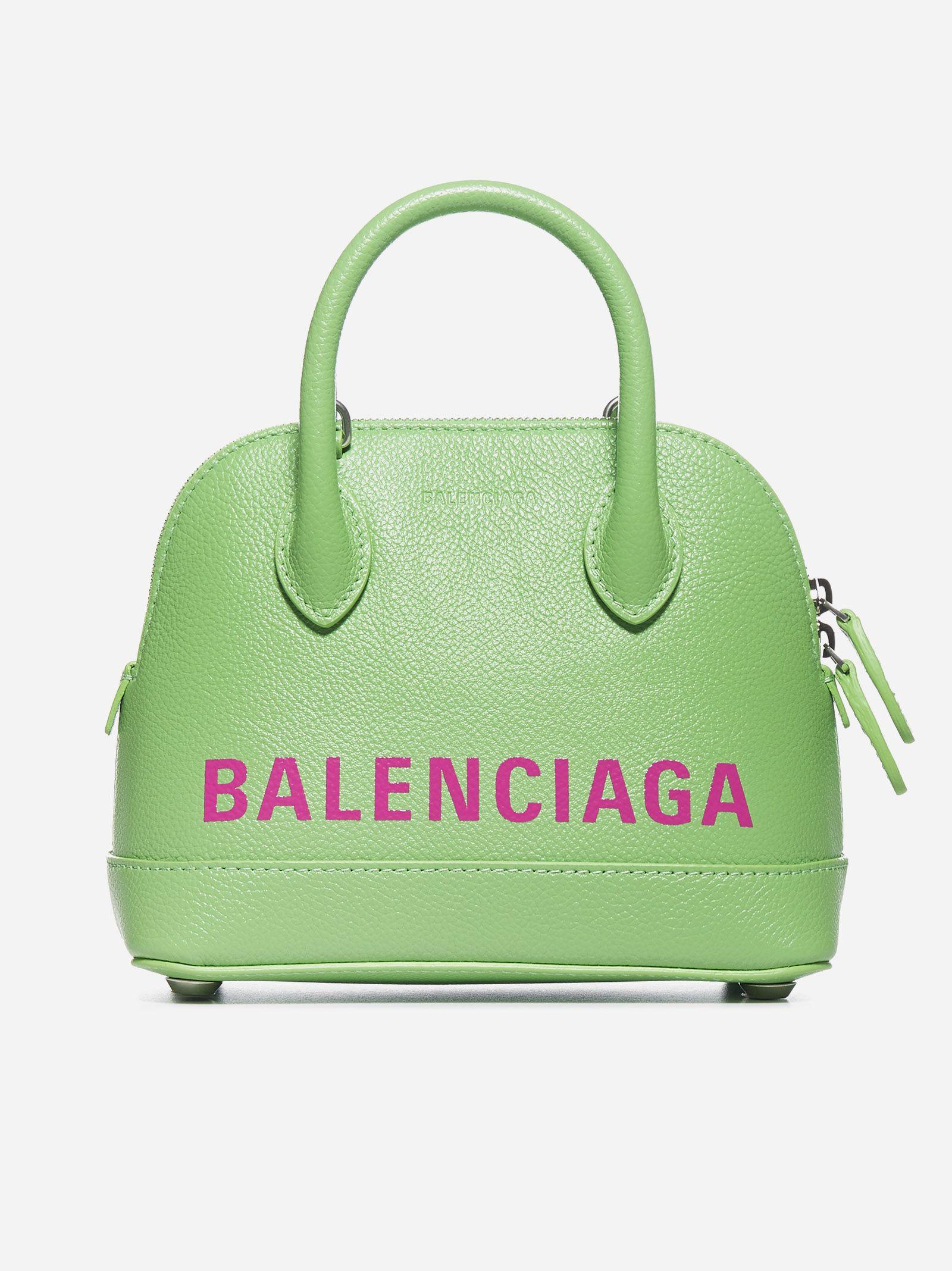 BALENCIAGA Grained Calfskin XXS Ville Top Handle Bag White 1294811