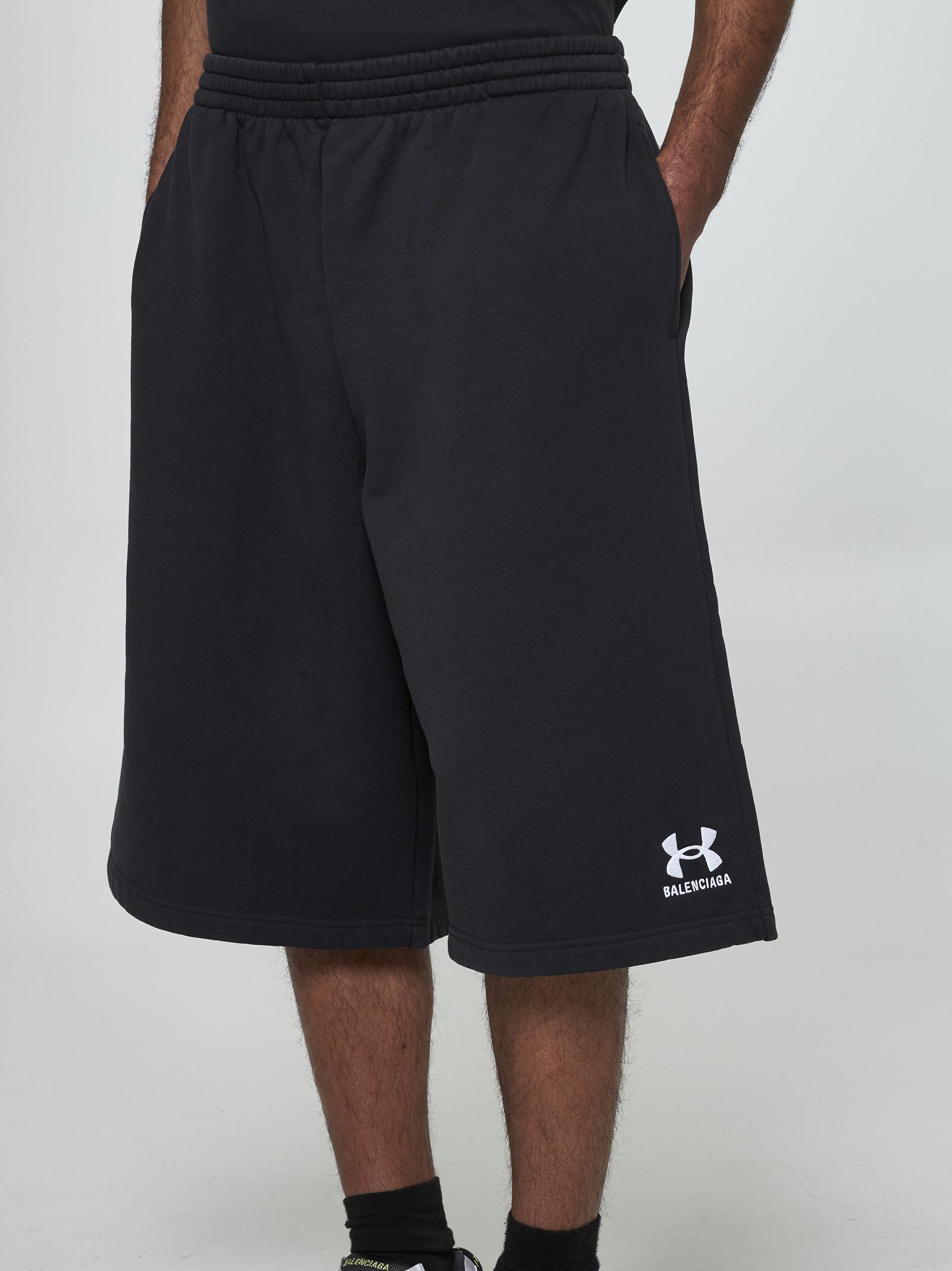 Balenciaga Under Armour Cotton Oversized Shorts in Blue for Men | Lyst