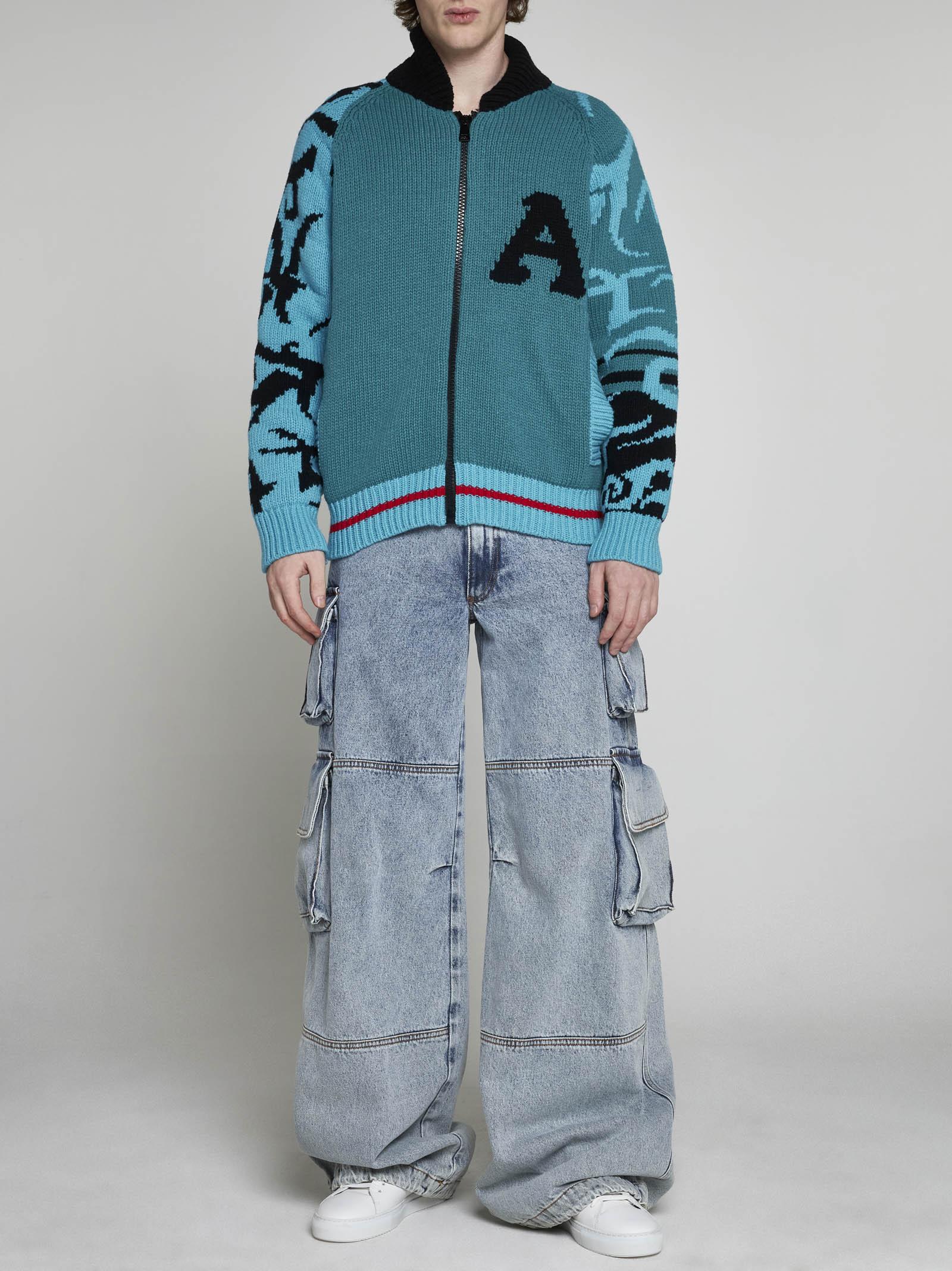 Aries Oversized Cargo Jeans in Blue for Men | Lyst