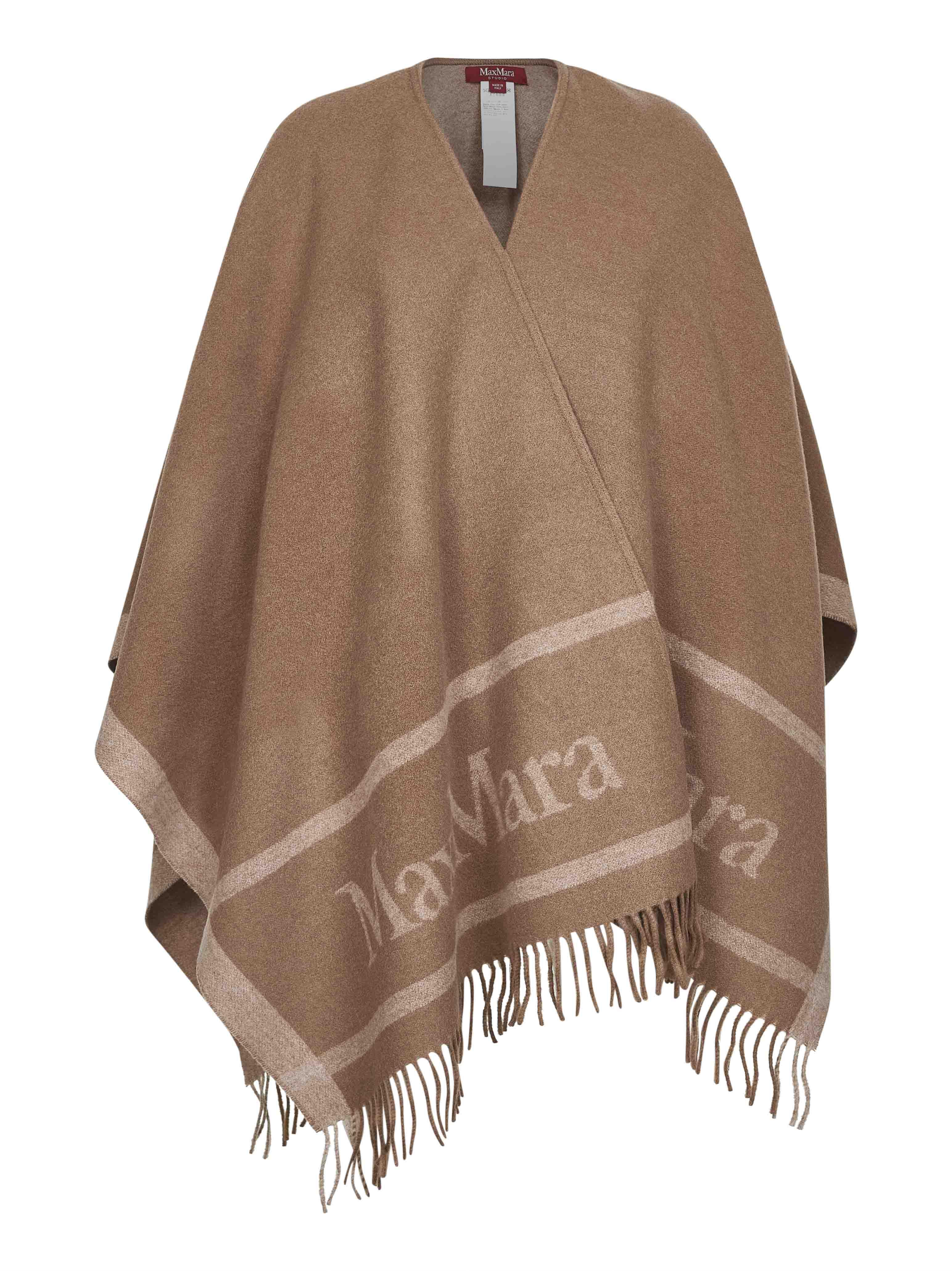ポンチョ・ケープ Max Mara Studio Grey wool Hildestd cape Cape Max Mara 