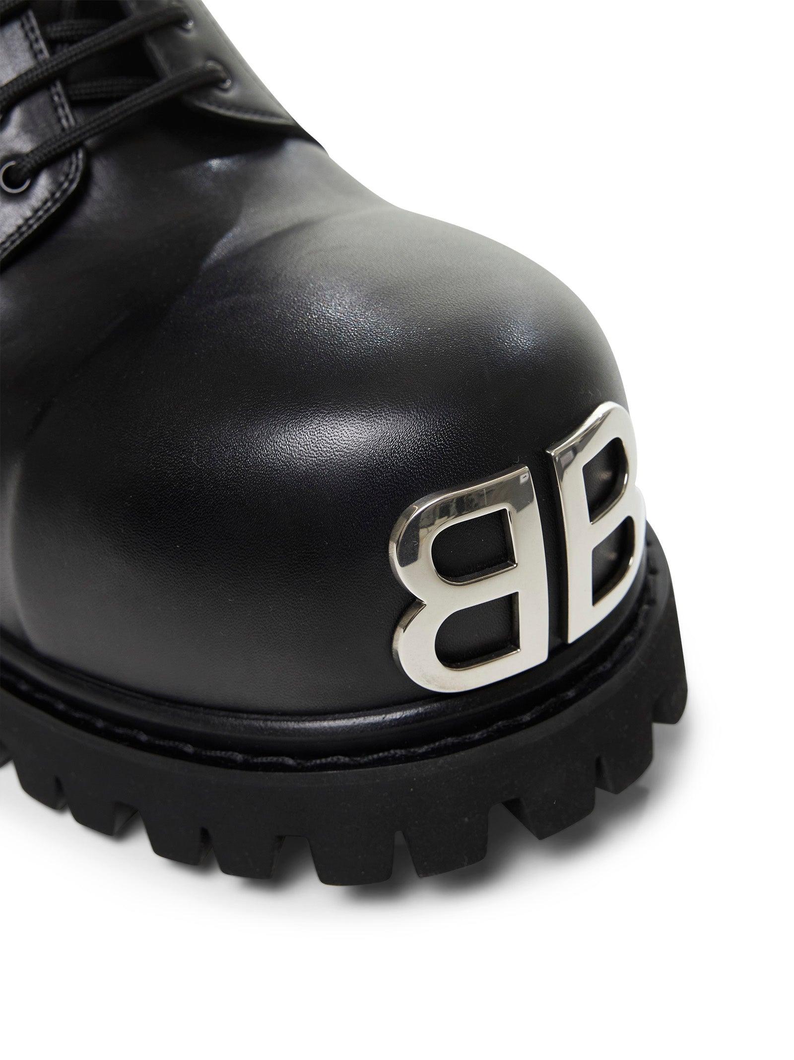 Balenciaga Leather Stomper Derby in Black for Men | Lyst