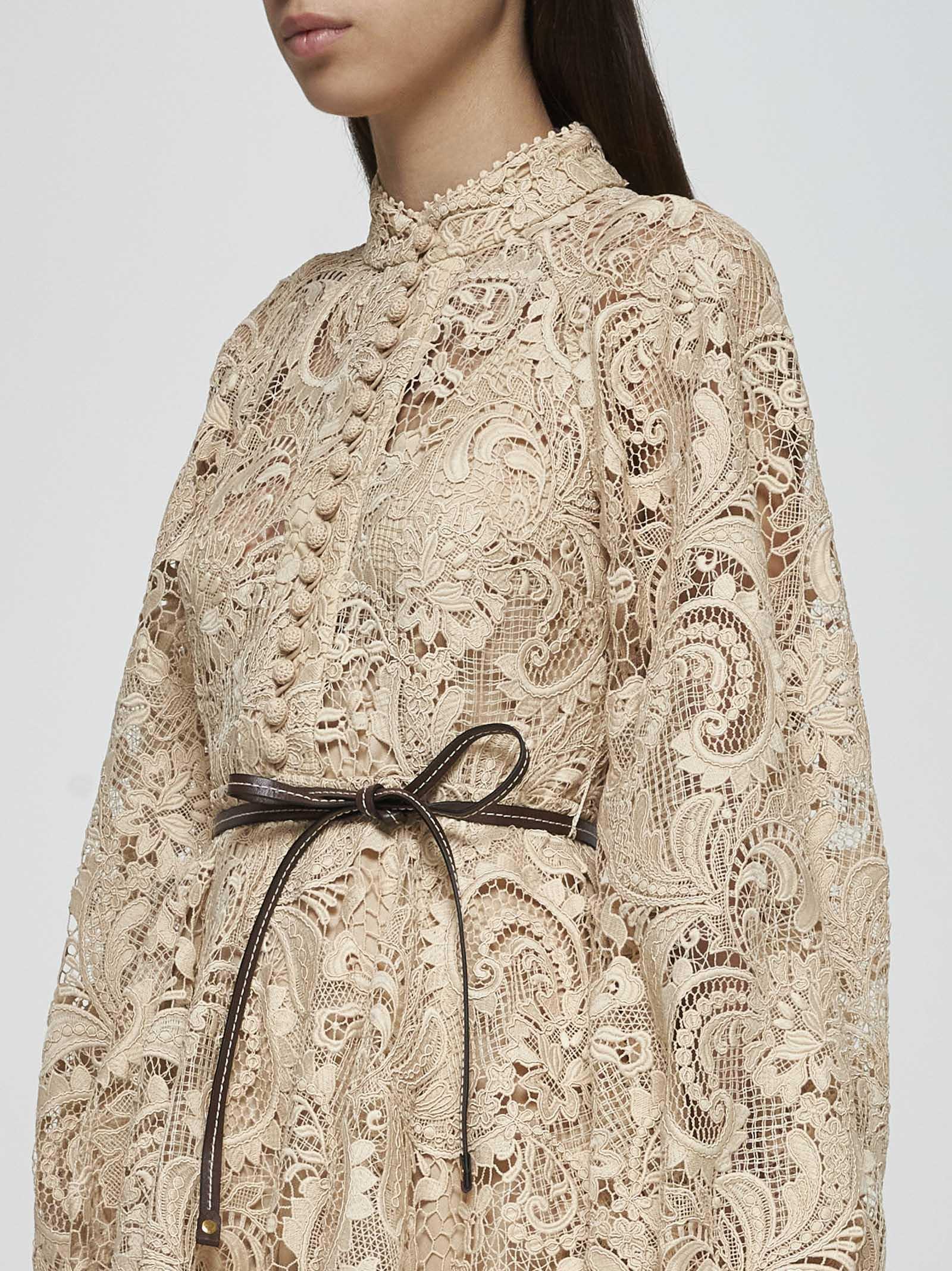 knee length dresses for ladies Zimmermann Waverly Lace Mini Dress main image 1