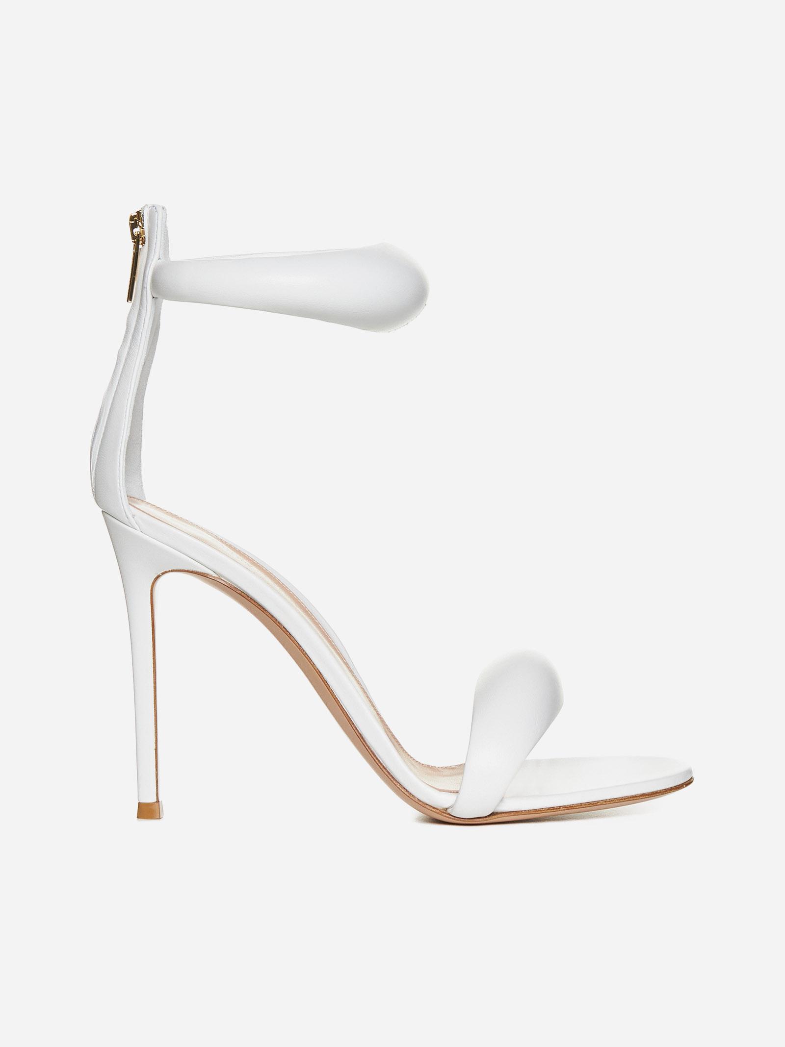 Gianvito Rossi Bijoux Nappa Leather Sandals in White | Lyst