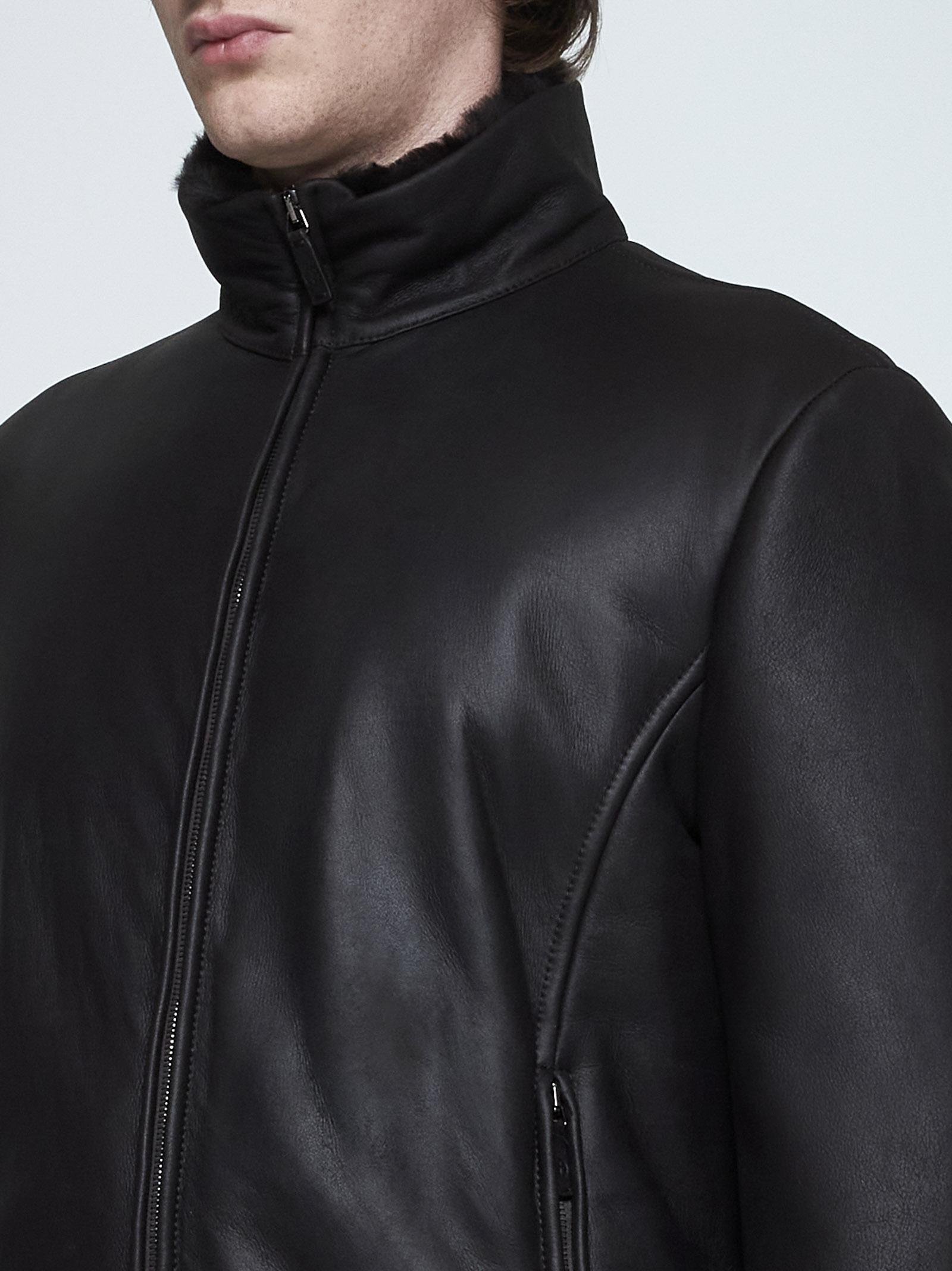 Giorgio armani leather jacket mens outlet