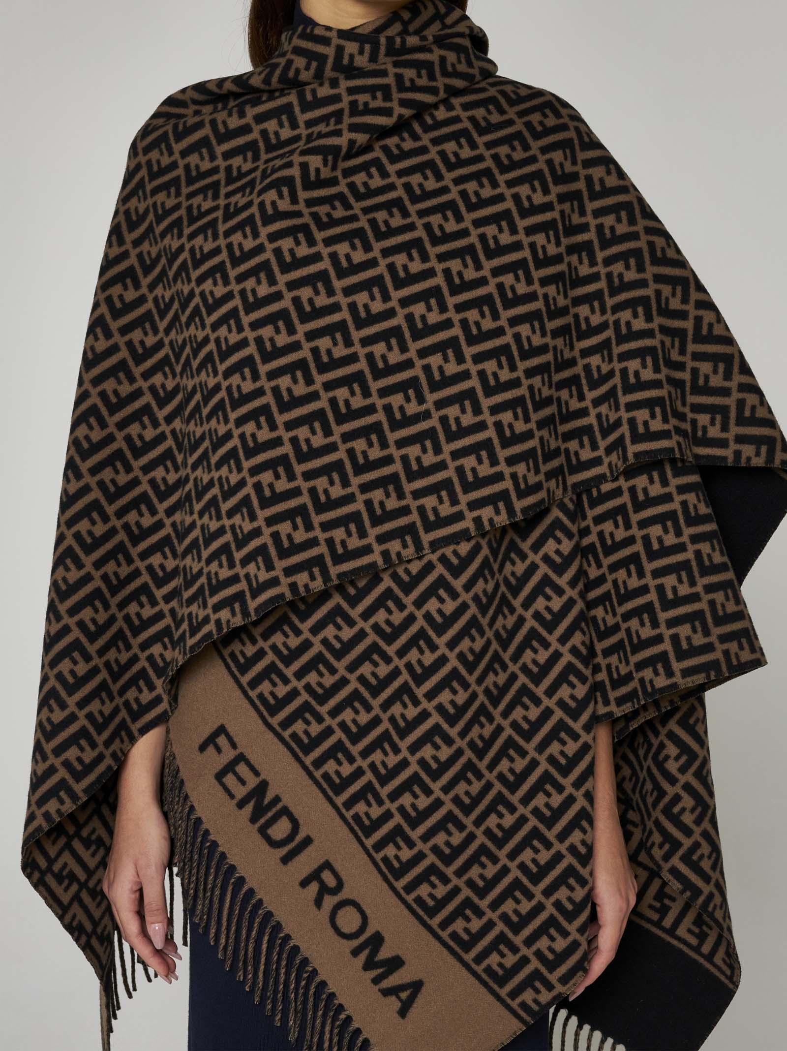 Fendi ff logo poncho cheap