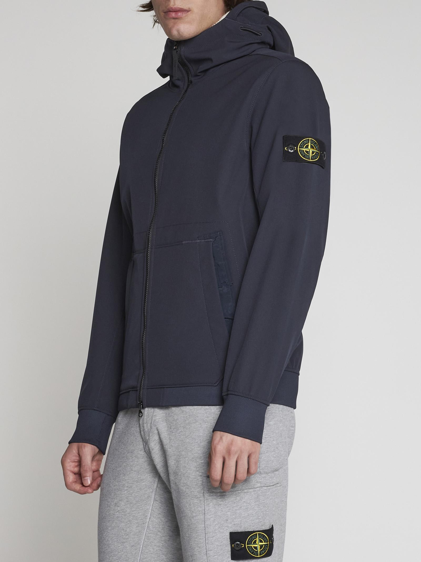 Stone Island Technical Fabric Hooded Jacket in Blue for Men | Lyst