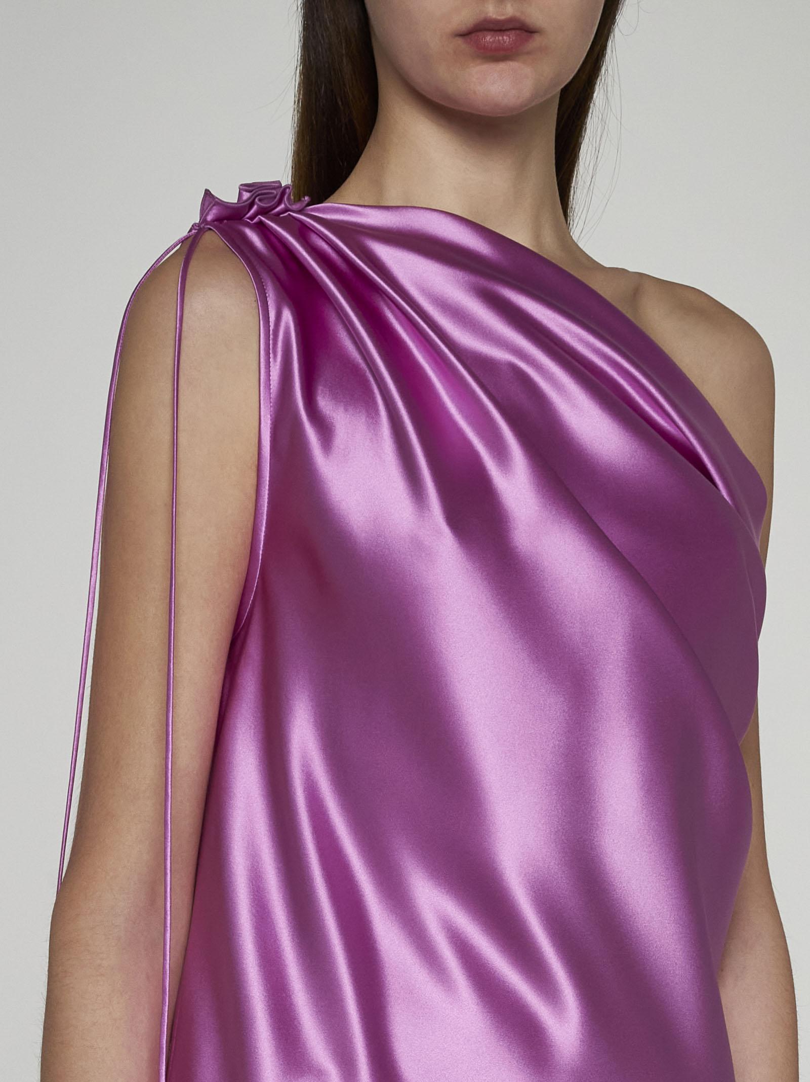 ワンピース Max Mara OPERA ONE SHOULDER DRESS MAX MARA Opera one-shoulder gathered silk-satin gown | NET-A