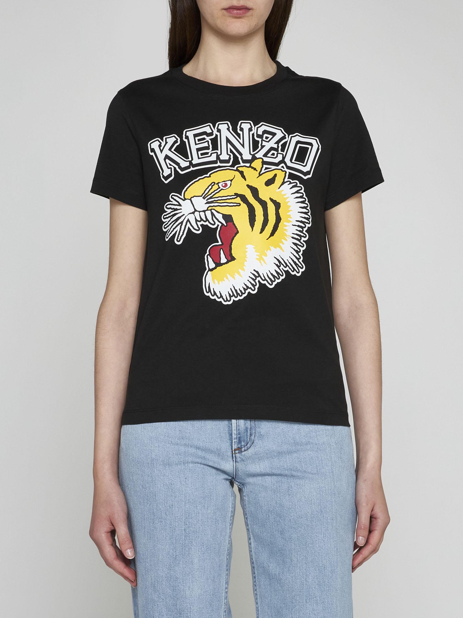 KENZO Tiger Cotton T-shirt in Black | Lyst