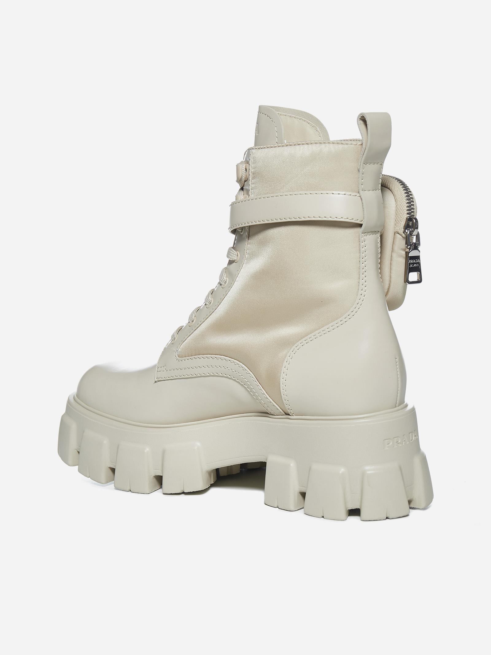 combat boot with pouch