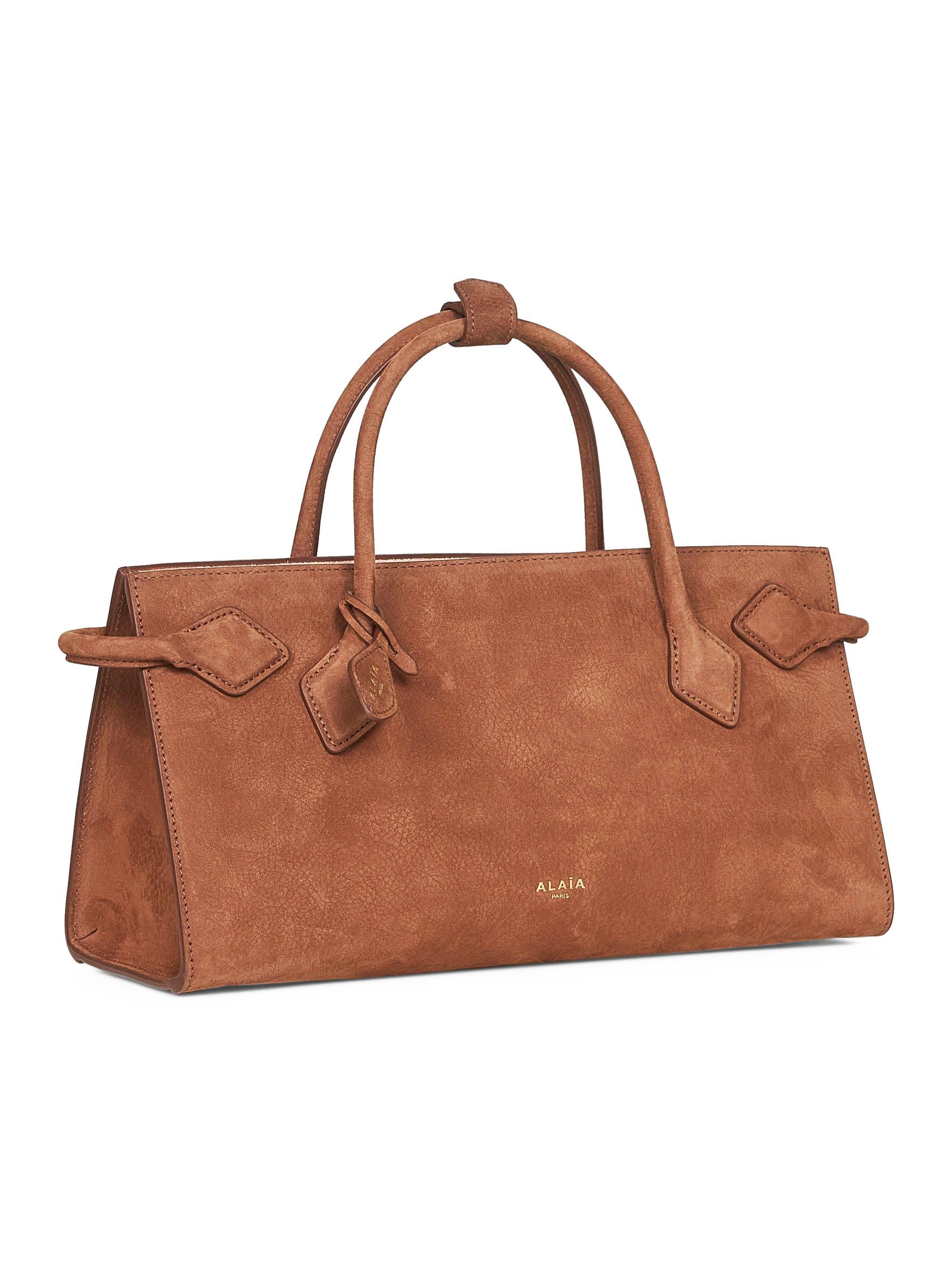 SALE【Alaia】ジップアップ トートバッグ ALAÏA LE TECKEL シャイニー グレインカーフスキン製 フラップ