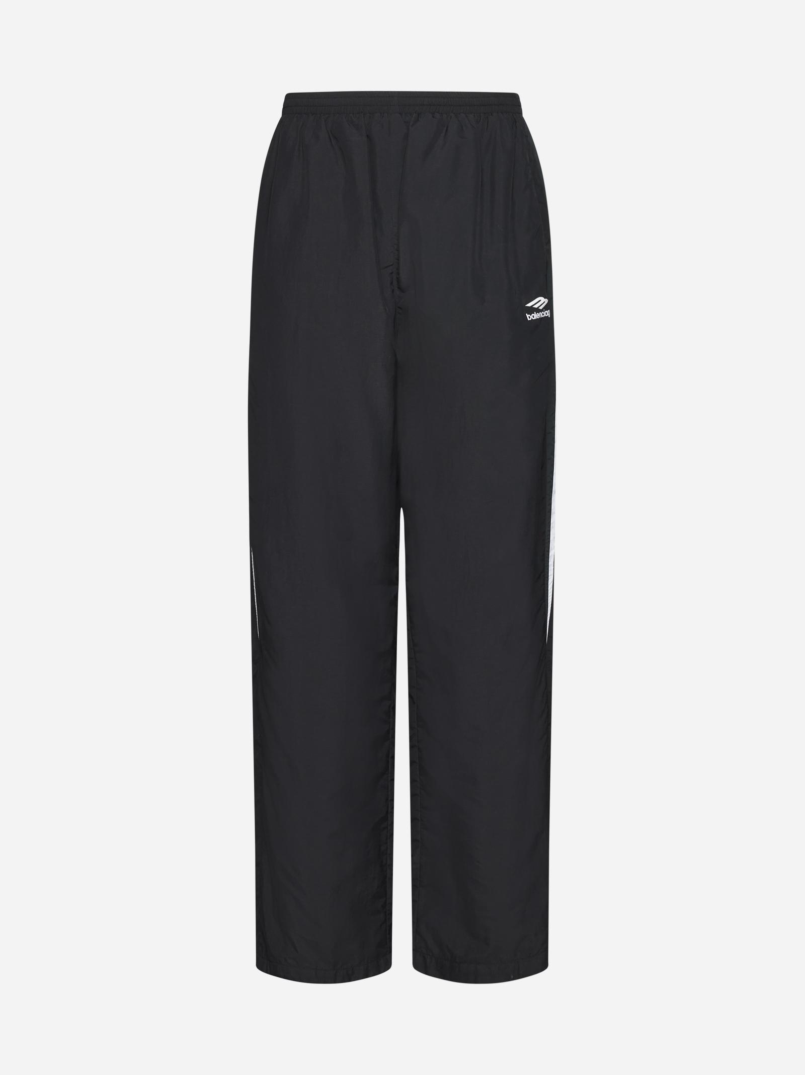 Balenciaga Oversized Nylon Tracksuit Pants in Black for Men | Lyst