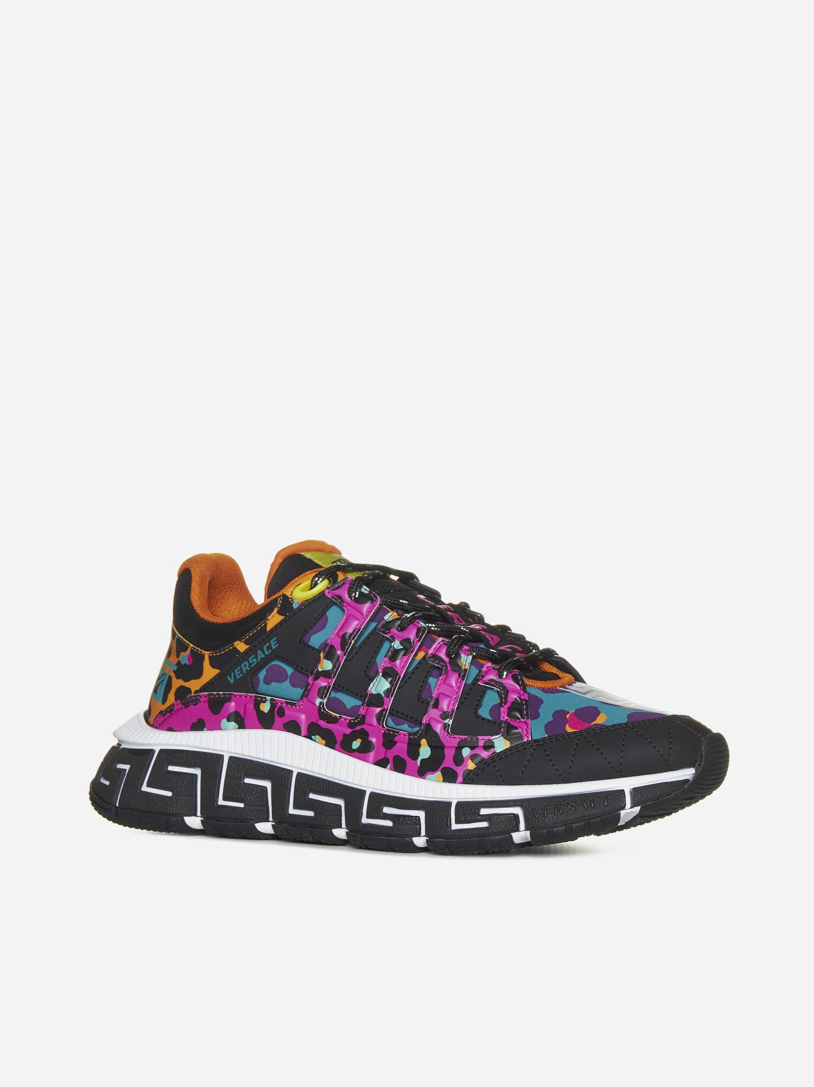 Versace Multicolor Athletic Shoes Versace womens multi color Trigreca pink/ white sneaker sz  main image 2