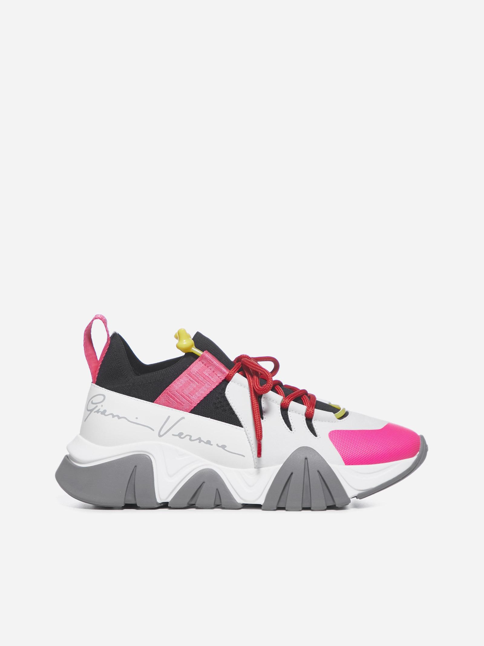 Versace Leather Squalo Sneakers - Save 62% - Lyst