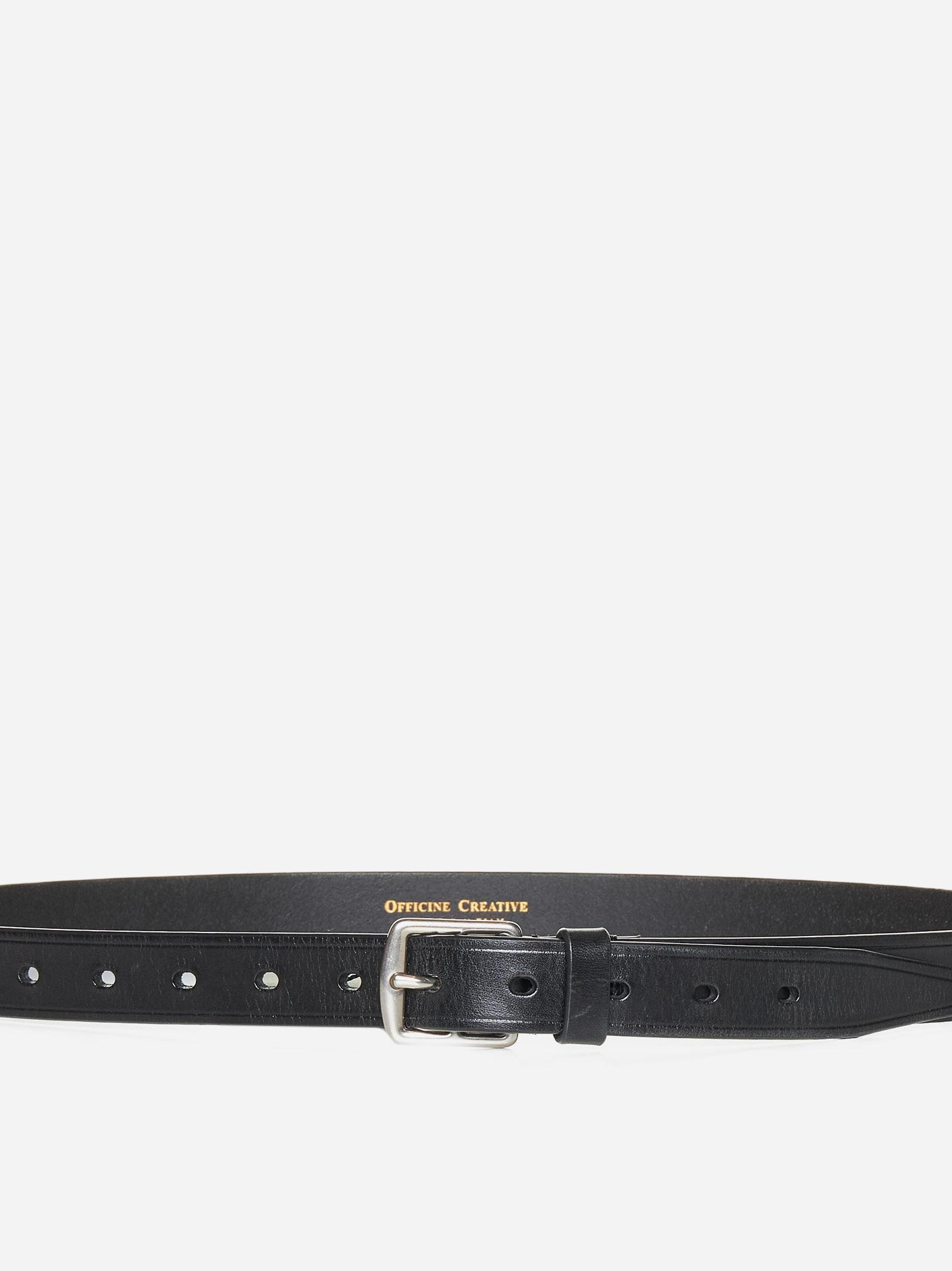 jet black leather belt