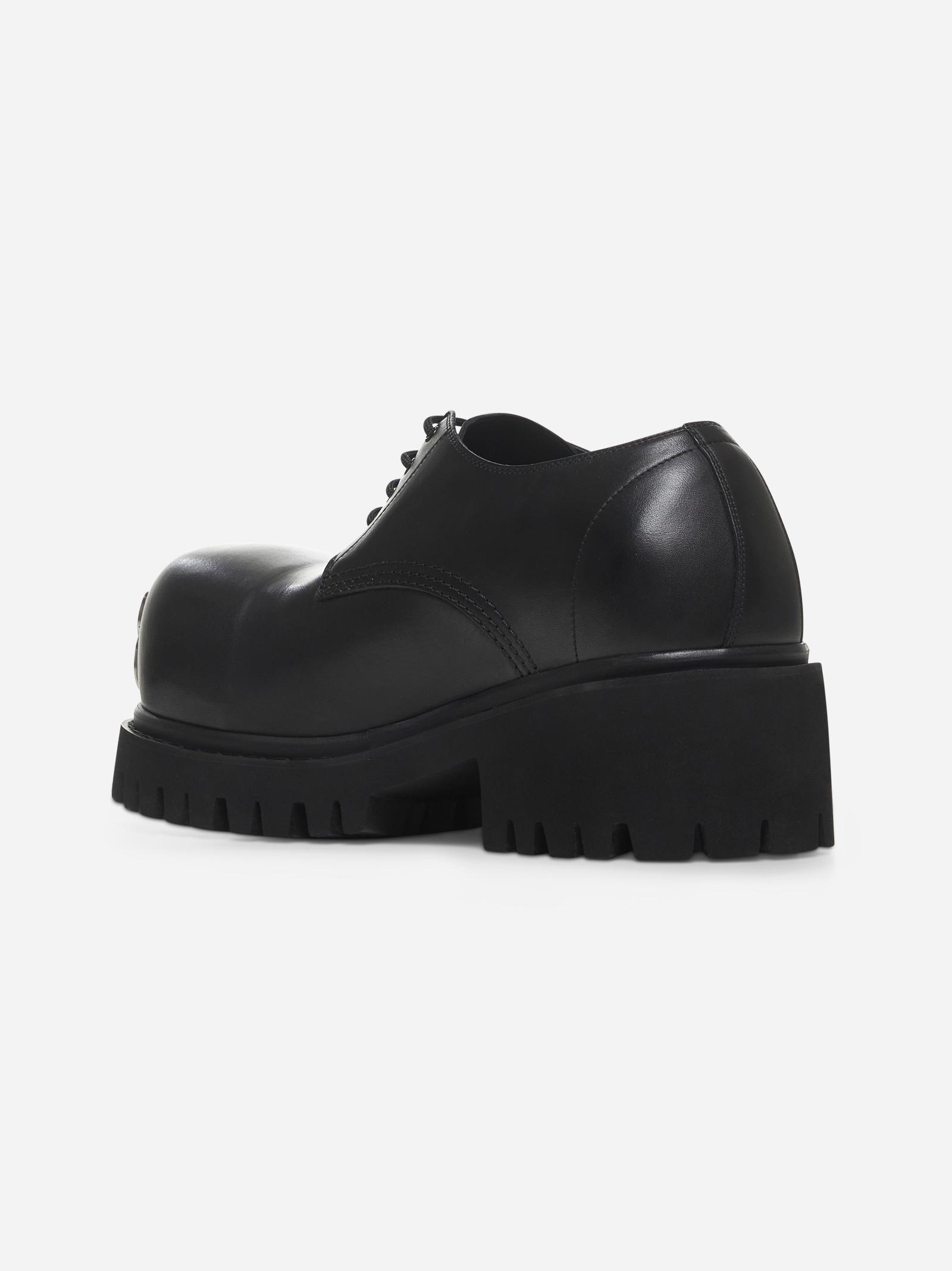 Balenciaga Leather Stomper Derby in Black for Men | Lyst