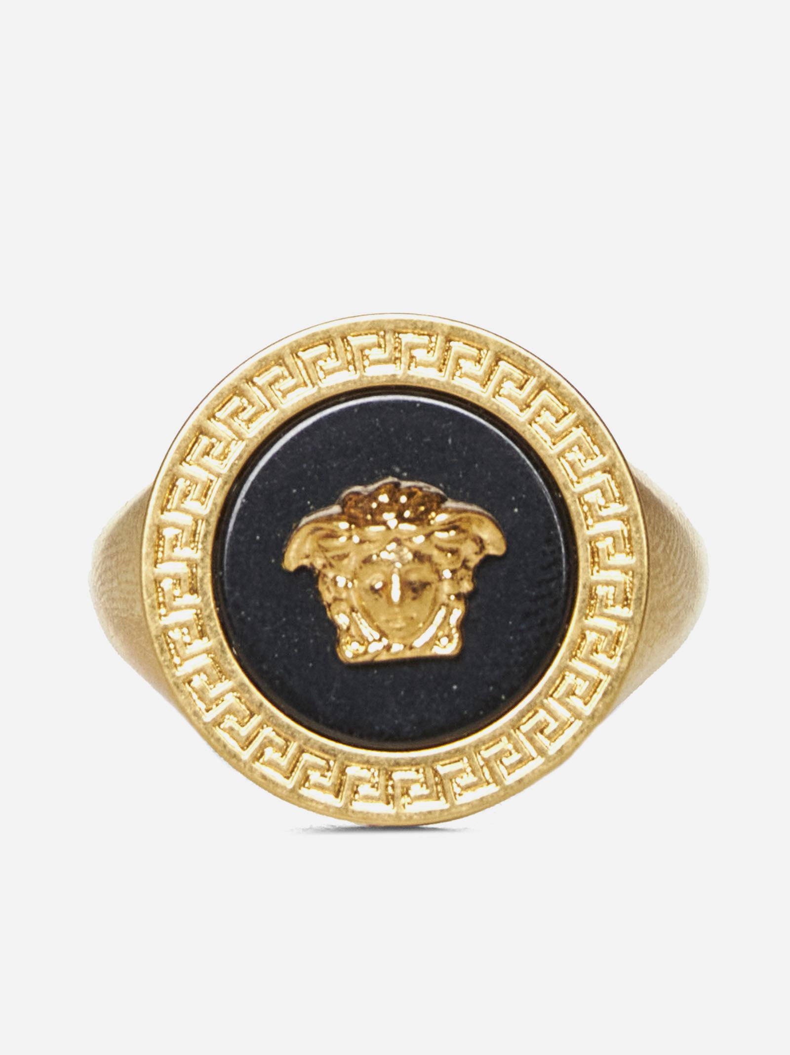 NEW VERSACE 24K GOLD PLATED MEDUSA RING with RED size 8 For Sale at 1stDibs  | medusa cigar, gold medusa ring, versace cigar