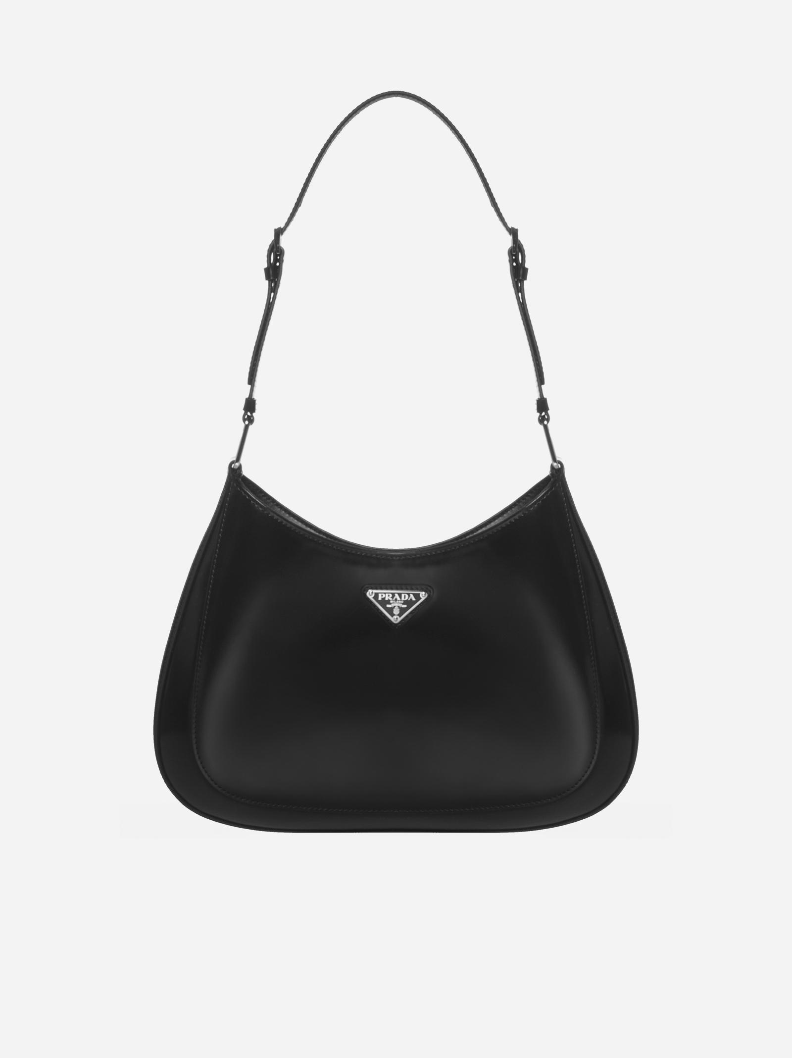 Prada Cleo Leather Shoulder Bag in Black Lyst
