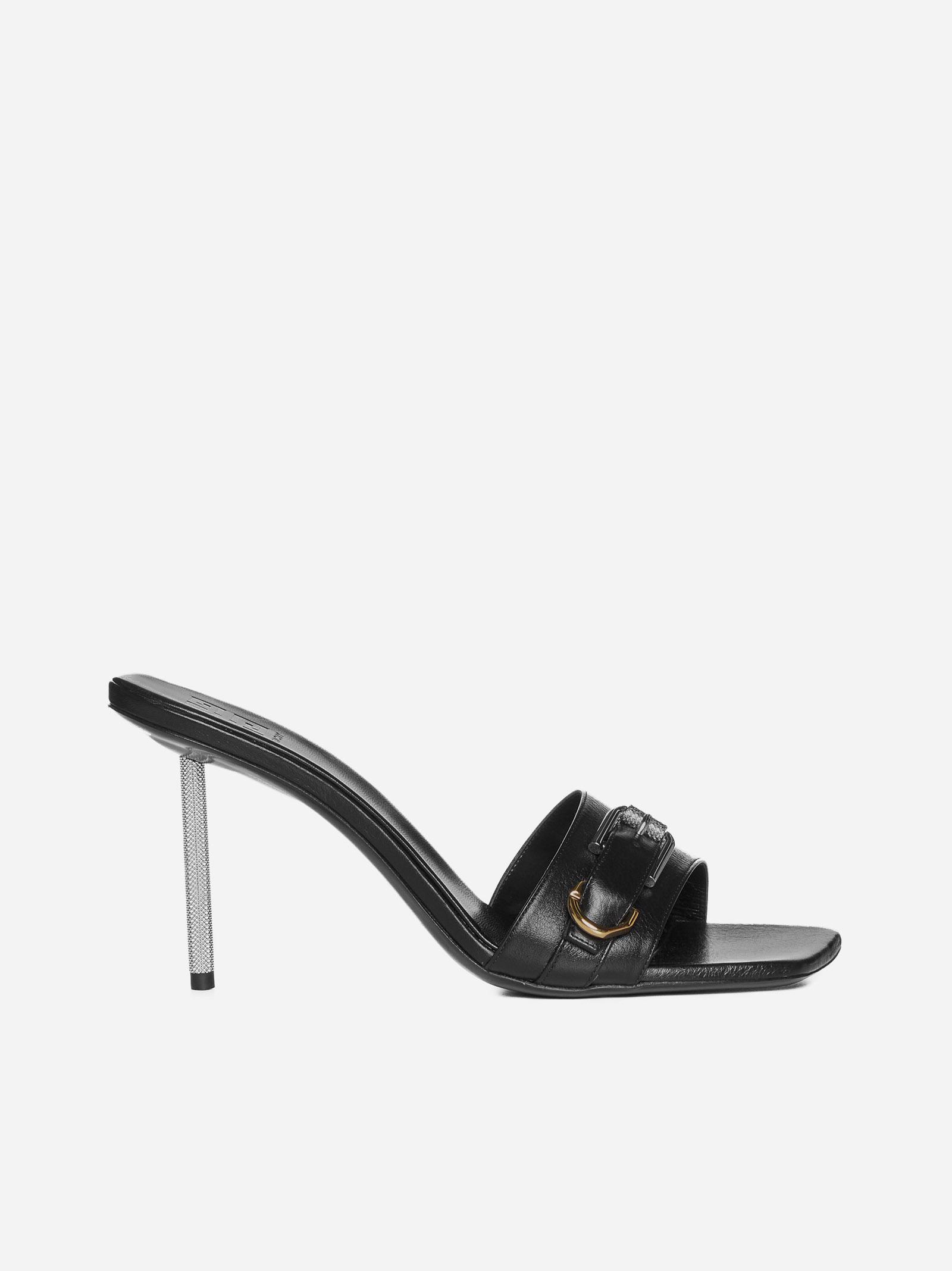 Givenchy Voyou Leather Sandals in Natural | Lyst