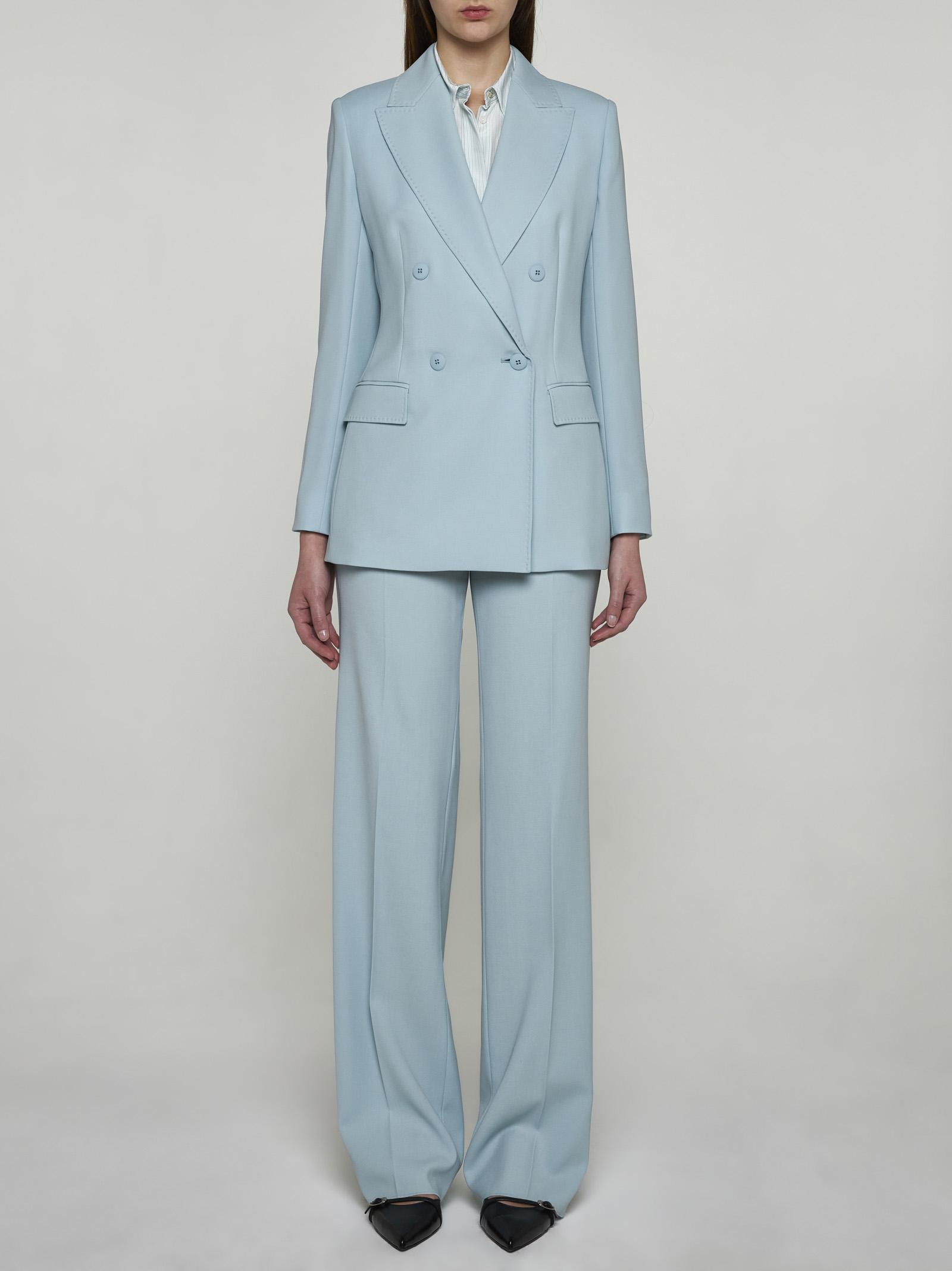 Max Mara Caucaso Wool Double-breasted Blazer in Blue | Lyst Max Mara Caucaso Wool Double-breasted Blazer in Blue | Lyst