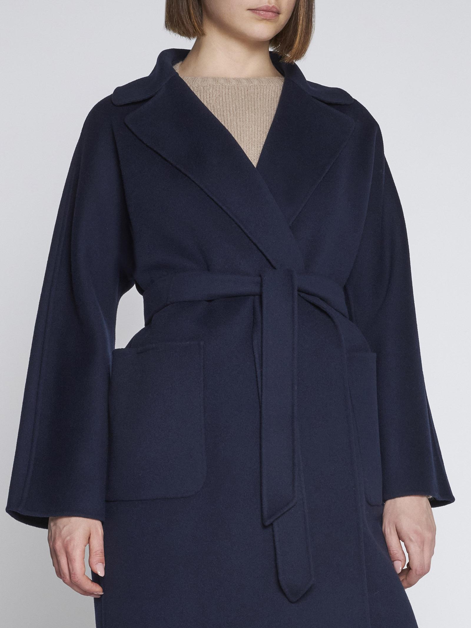 Short Coats Max Mara Crasso Blue Wool Coat 60861989000010 | islamiyyat.com