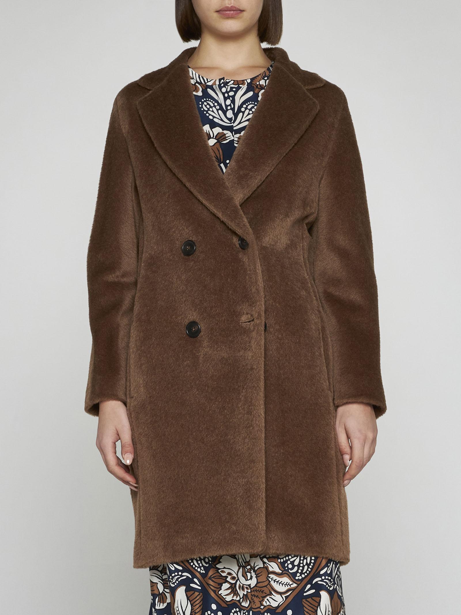 Max Mara Roseto Alpaca And Wool Coat in Brown | Lyst