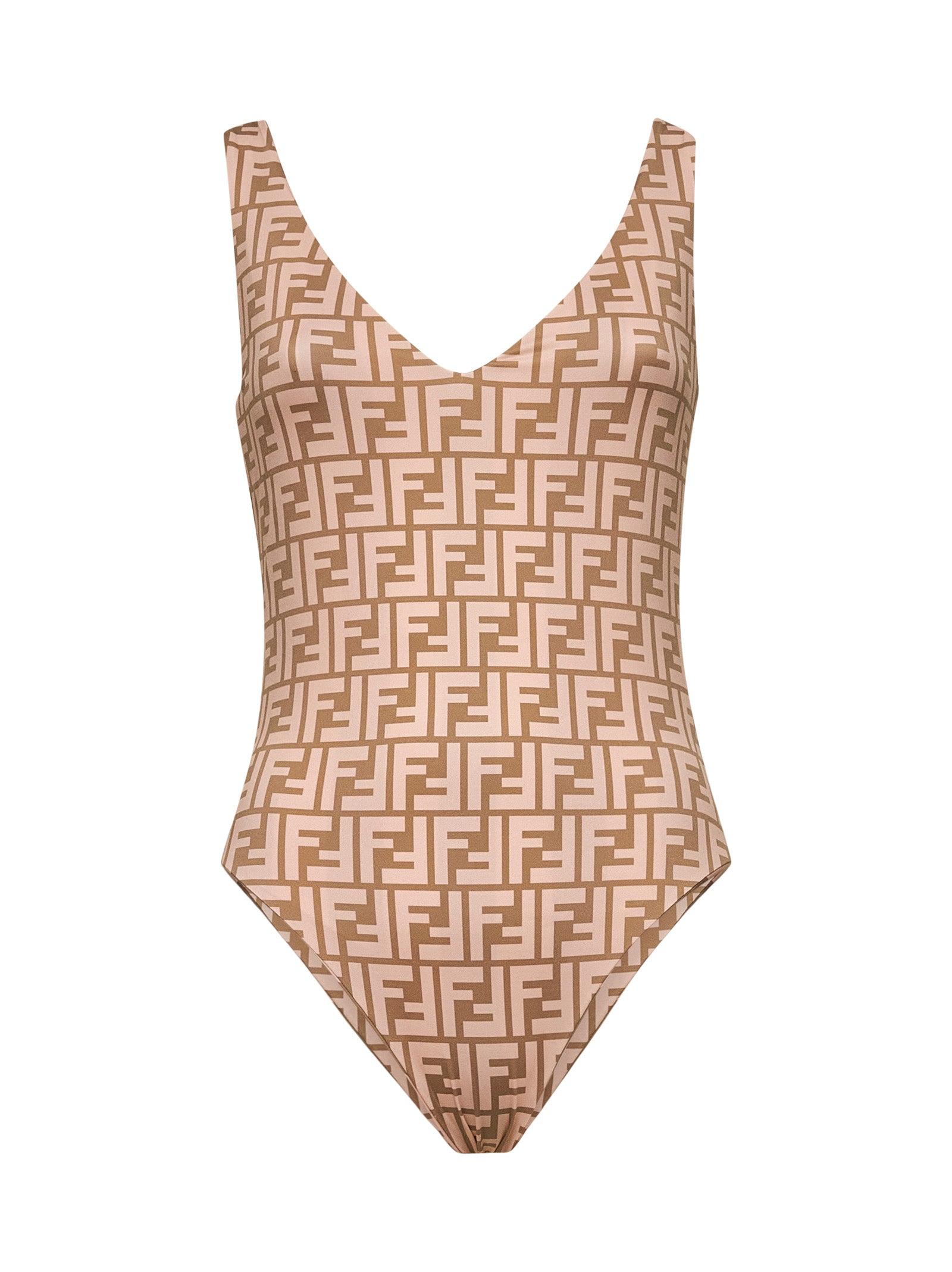 Fendi Lycra Reversible One-Piece Swimsuit in Pink | Lyst
