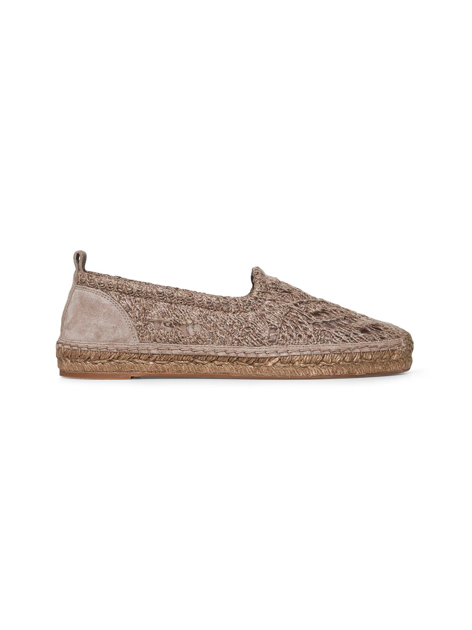 サンダル BRUNELLO CUCINELLI Washed suede espadrilles with beading Brunello Cucinelli Washed Suede Espadrilles With Beading