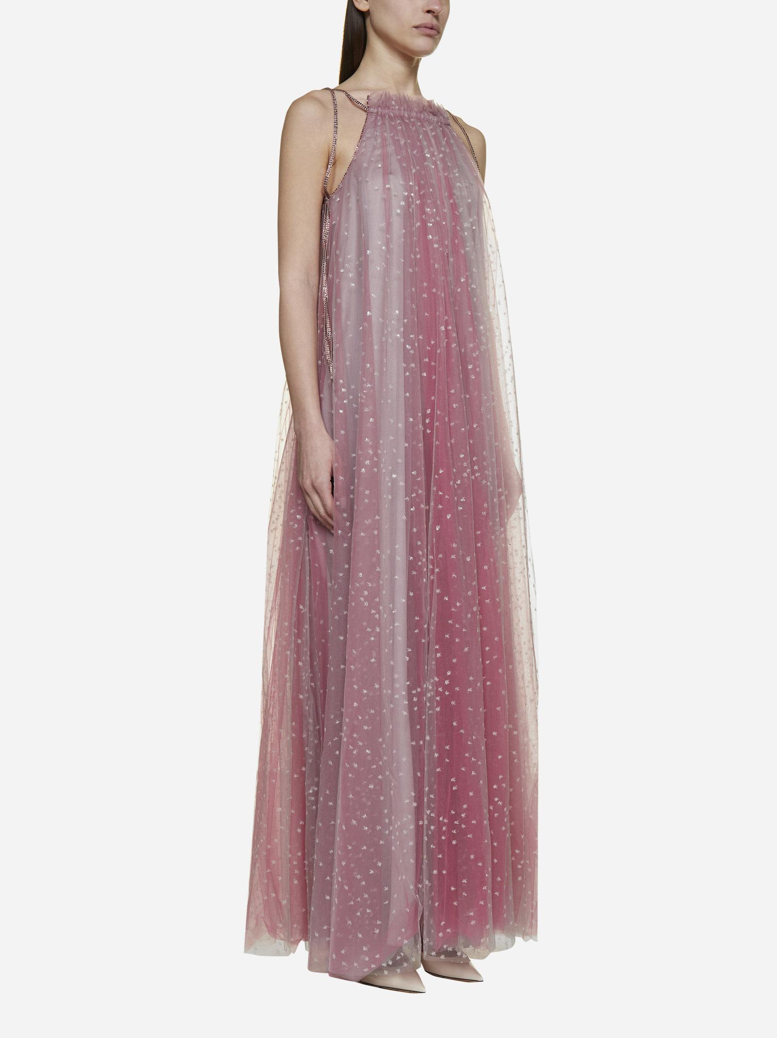 Giorgio Armani Long Dress with Multicoloured Embroidery