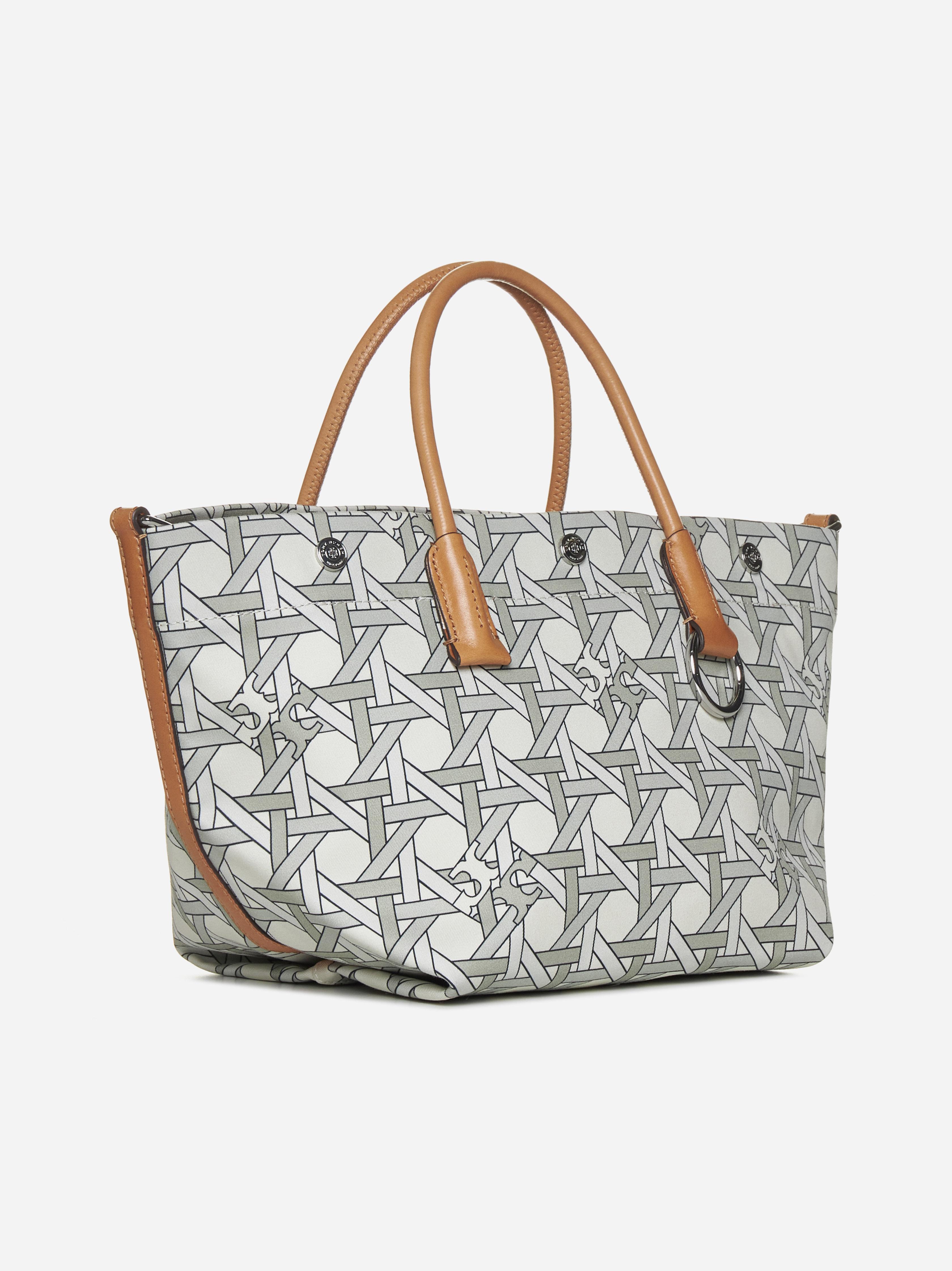 Tory Burch Print Canvas Small Tote Bag in Blue | Lyst