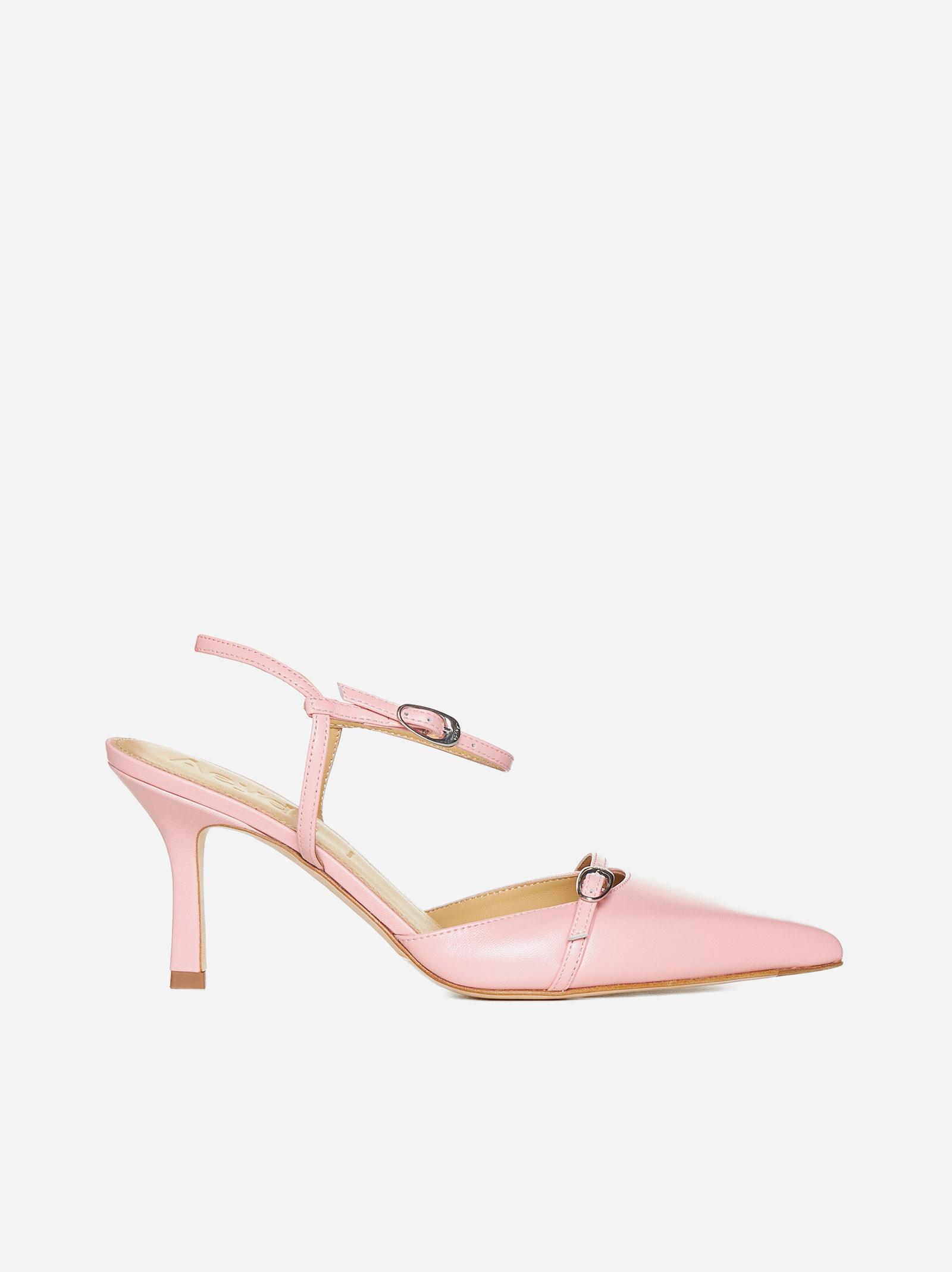 Aeyde Marianna Nappa Leather Slingback Pumps in Pink | Lyst UK