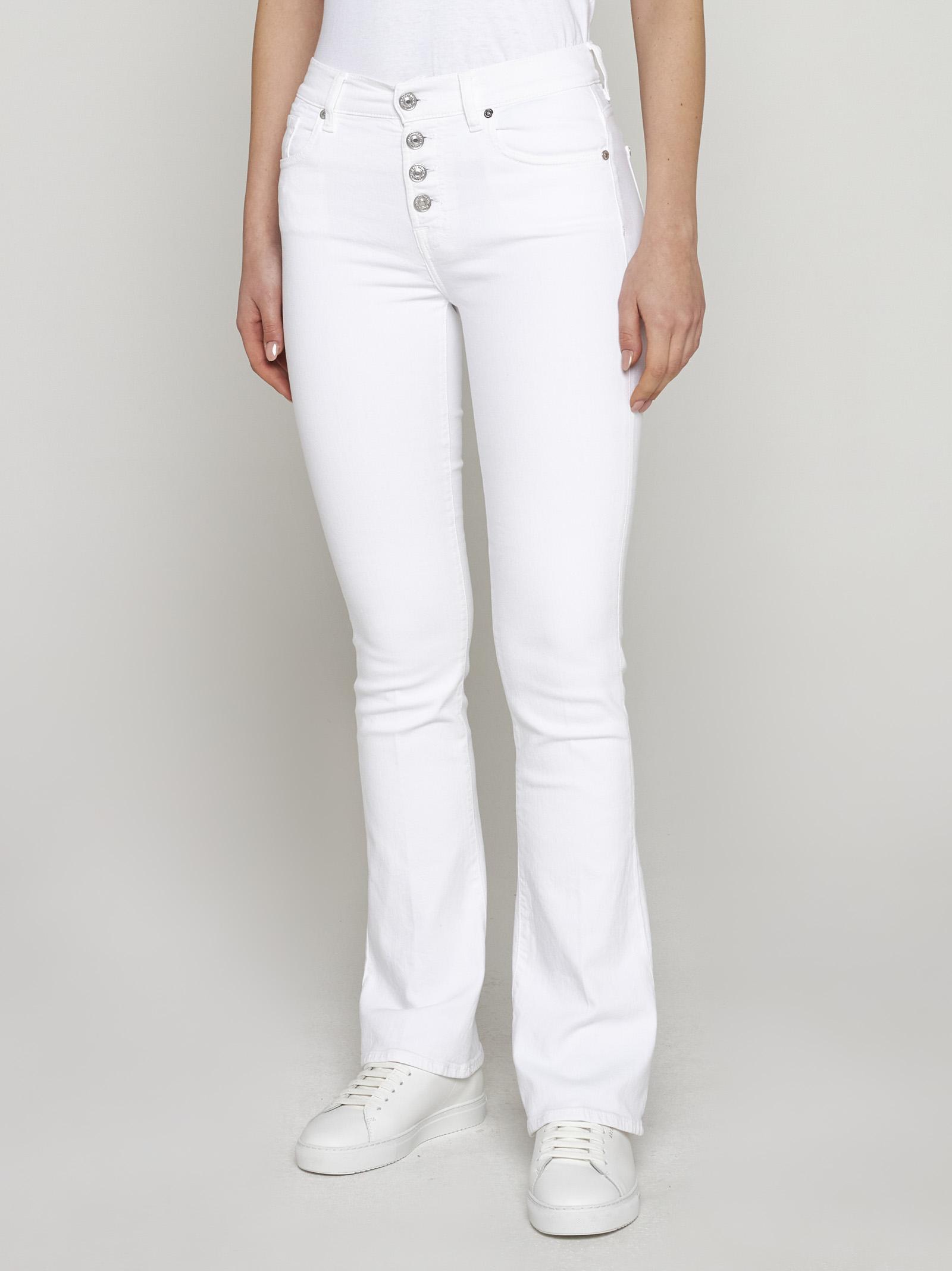 7 For All Mankind Bootcut Tailorless Optic Jeans in White | Lyst