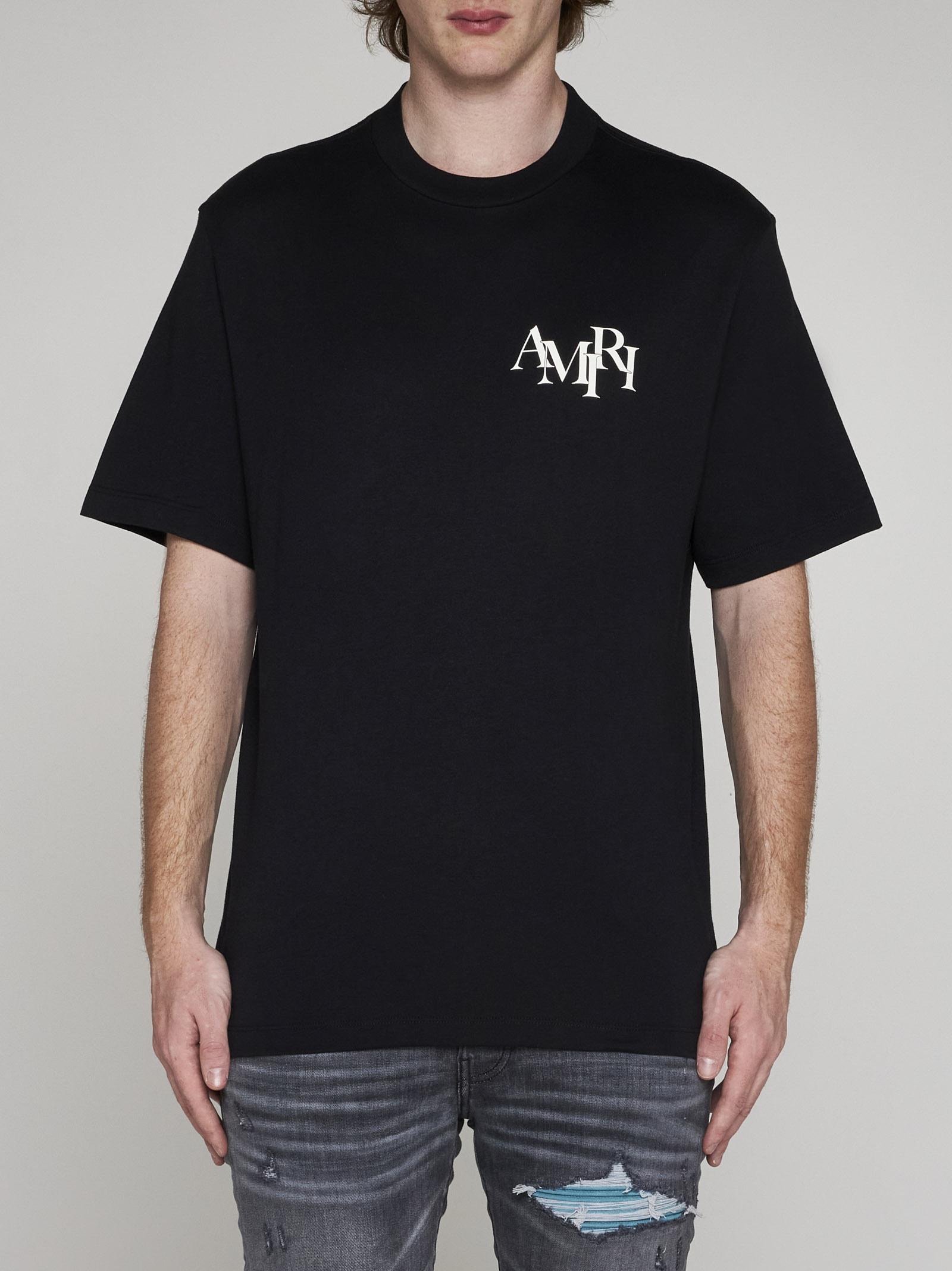 amiri-black-T-shirt-in-cotone-