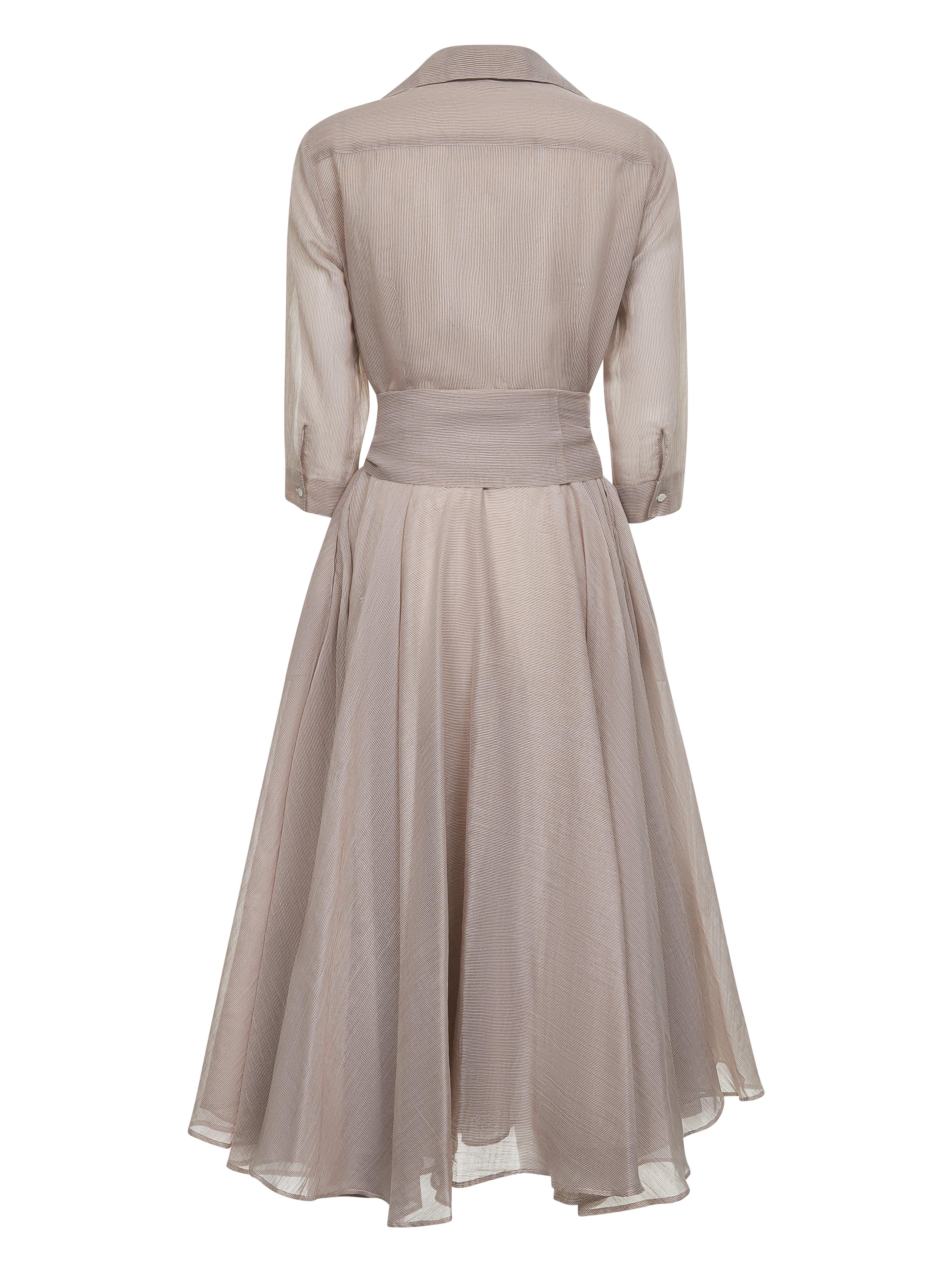 オールインワン・サロペット Blanca Vita Midi Shirt Dress With Belted Waist And Elegant Blanca Vita Striped Cotton And Silk Allia Midi Shirt Dress