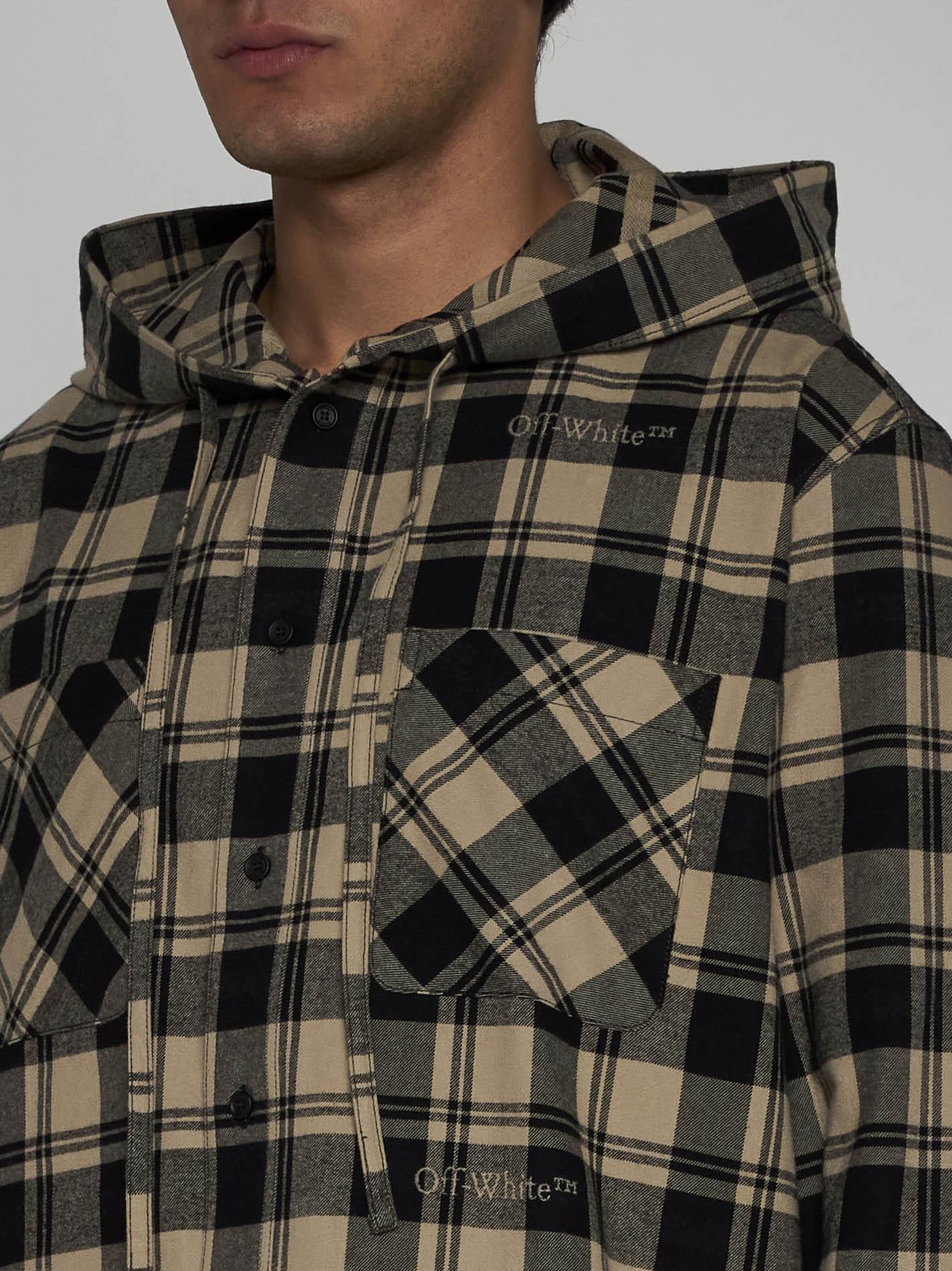 Off white online hooded flannel