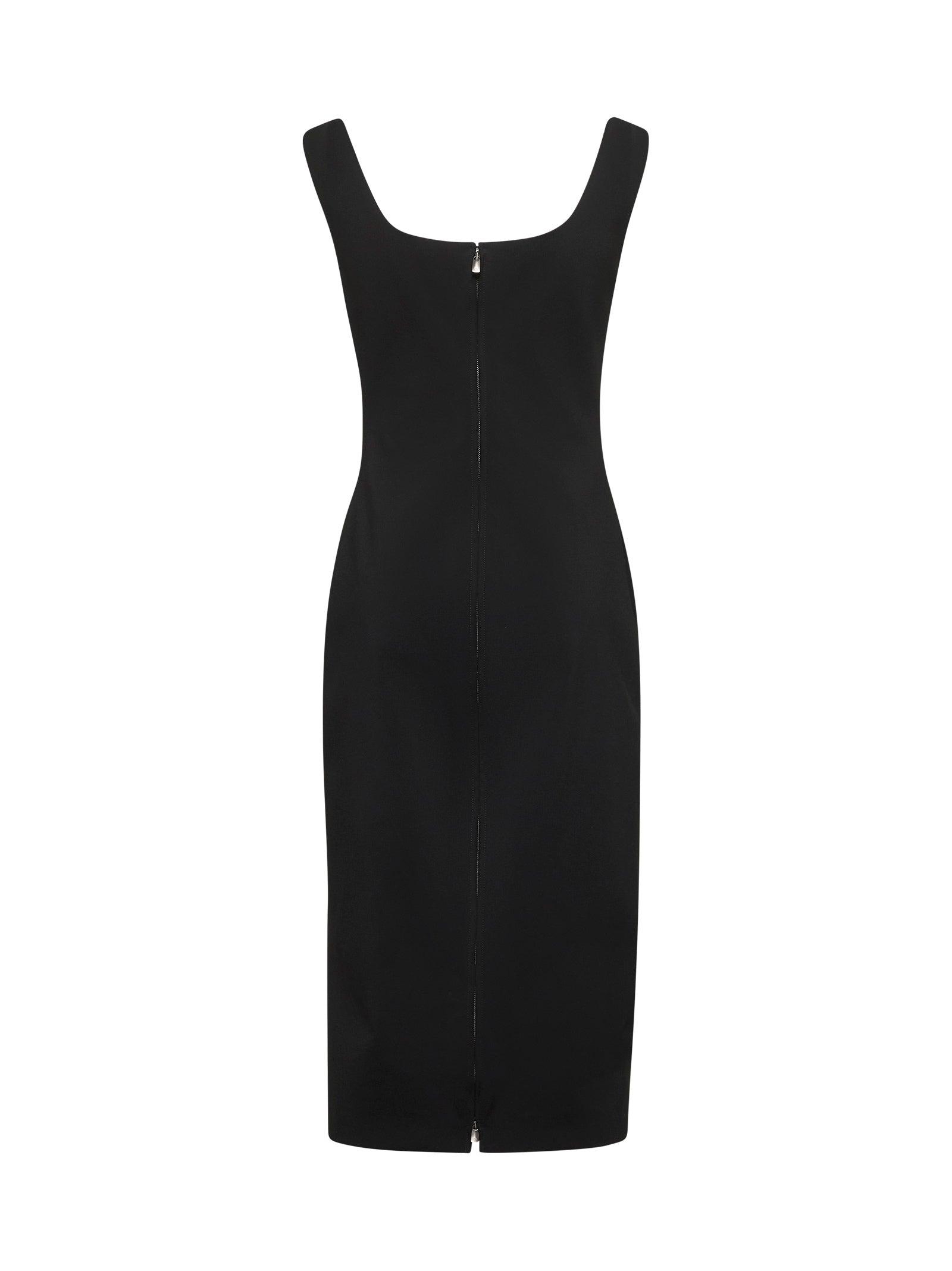 Giorgio Armani Jersey Sheath Dress in Black | Lyst