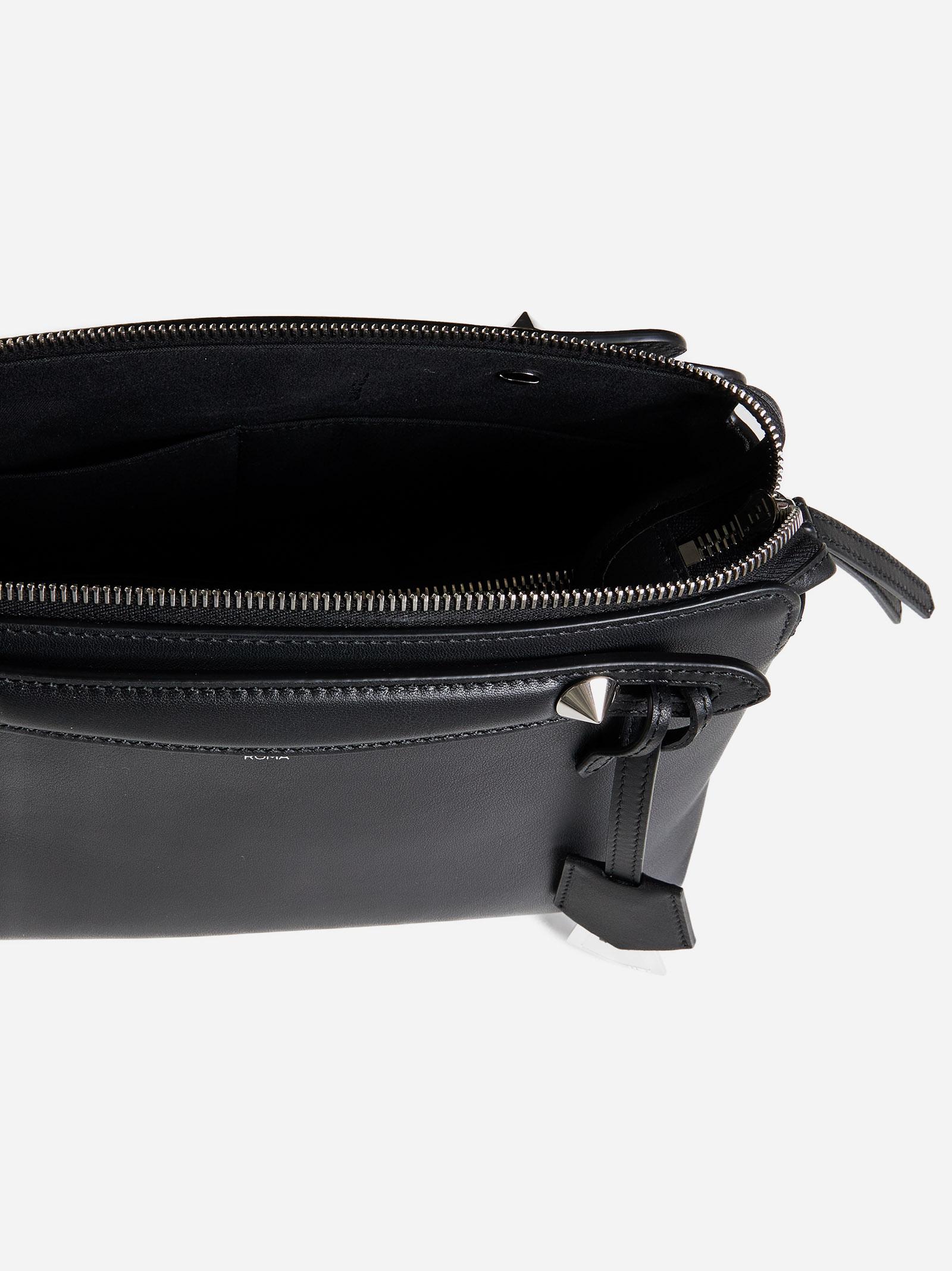 Fendi black top leather bag