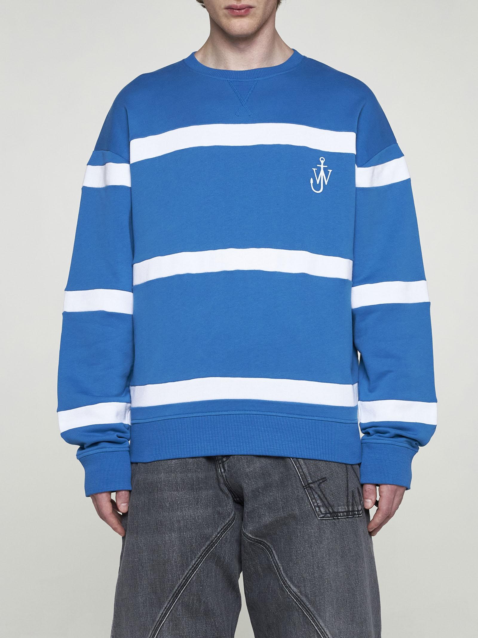 Blue striped sweatshirt outlet