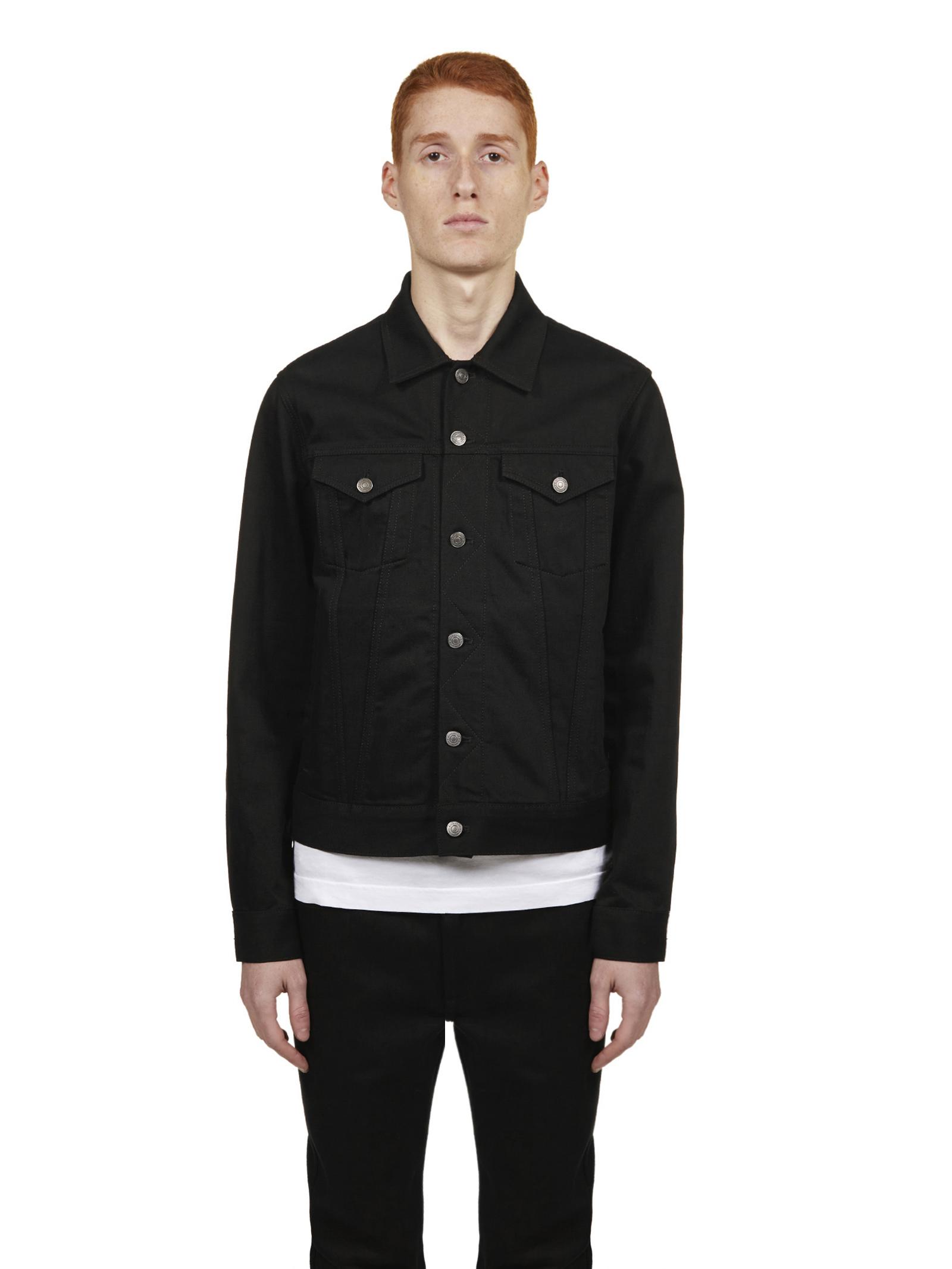 Givenchy Denim Jacket With Logo in Black for Men - Lyst