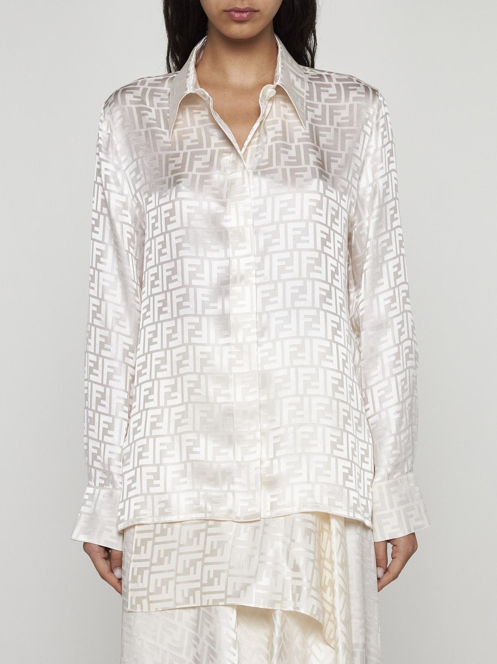 【希少】OLD FENDI Silk Pattern Shirt 44 シルク 希少】OLD FENDI Silk Pattern Shirt 44 シルク Patchwork print