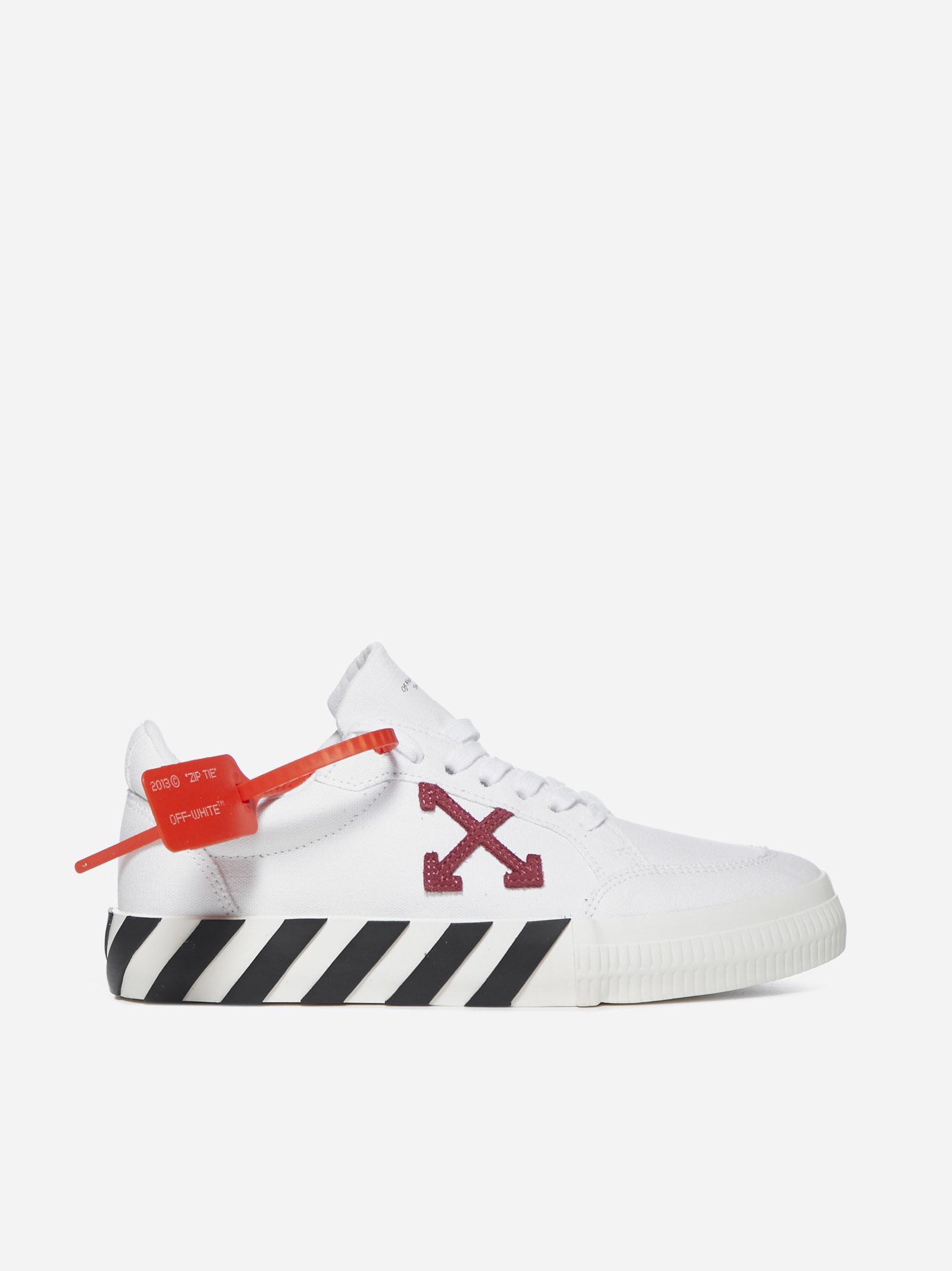 Off-White c/o Virgil Abloh Low Vulcanized Canvas Sneakers in White ...