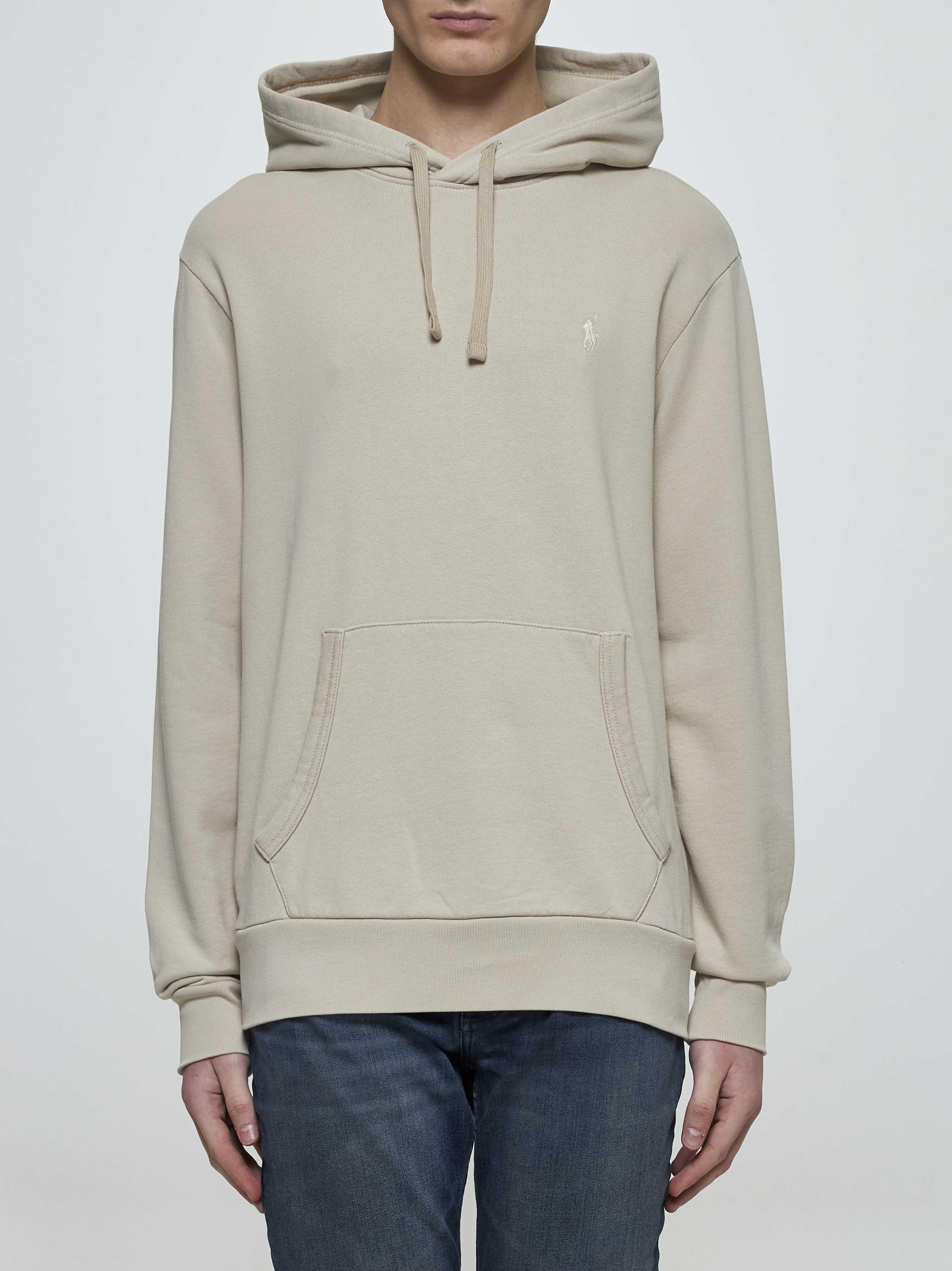 スウェット・トレーナー Polo Ralph Lauren Cotton loopback hoodie Beige Polo Ralph Lauren Loopback Cotton Hoodie in Natural for Men