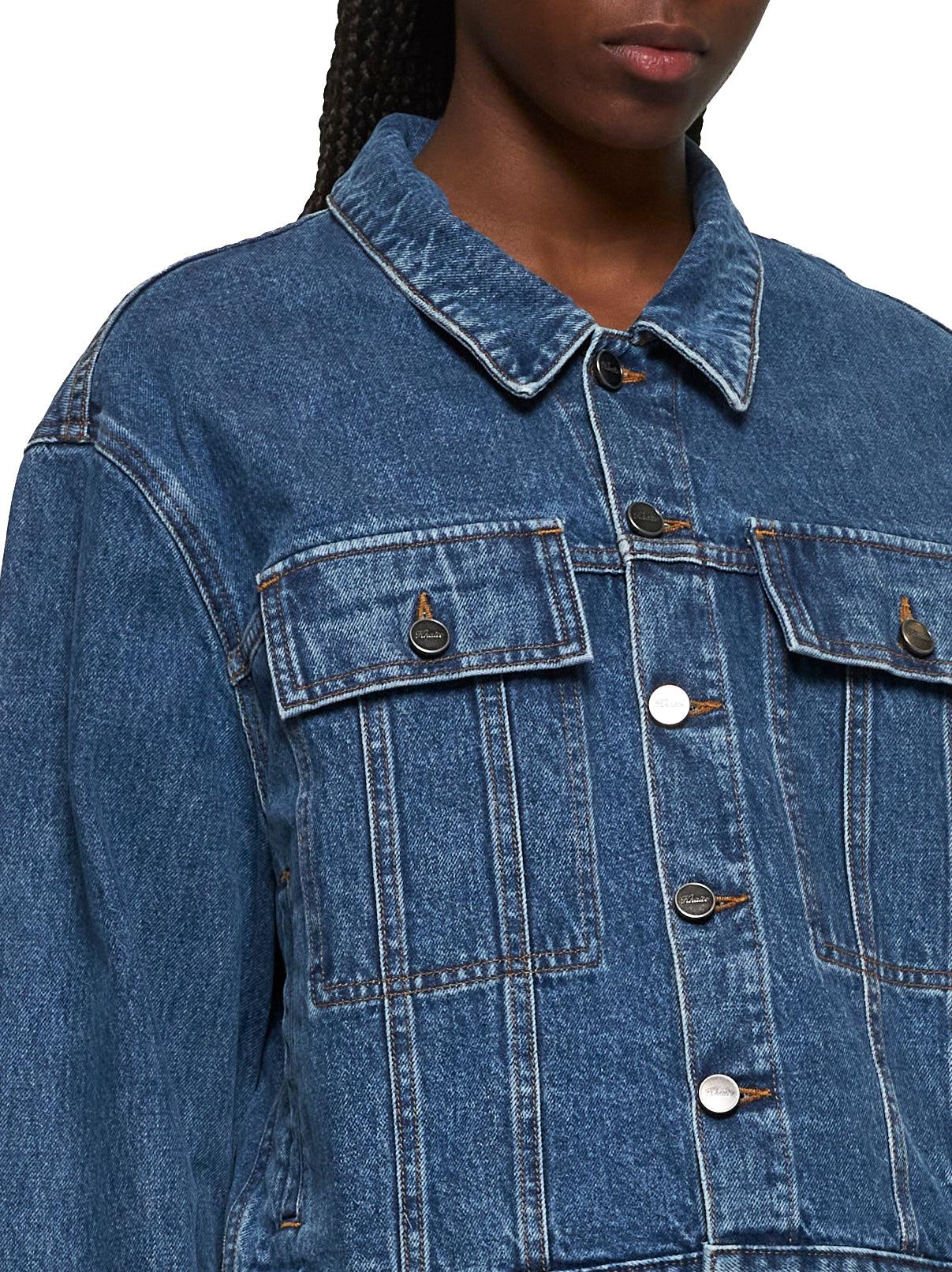 【関税込み】KHAITE ブルー Saunder デニムジャケット Khaite Blue Saunder Denim Jacket - Jackets - BeyondStyle
