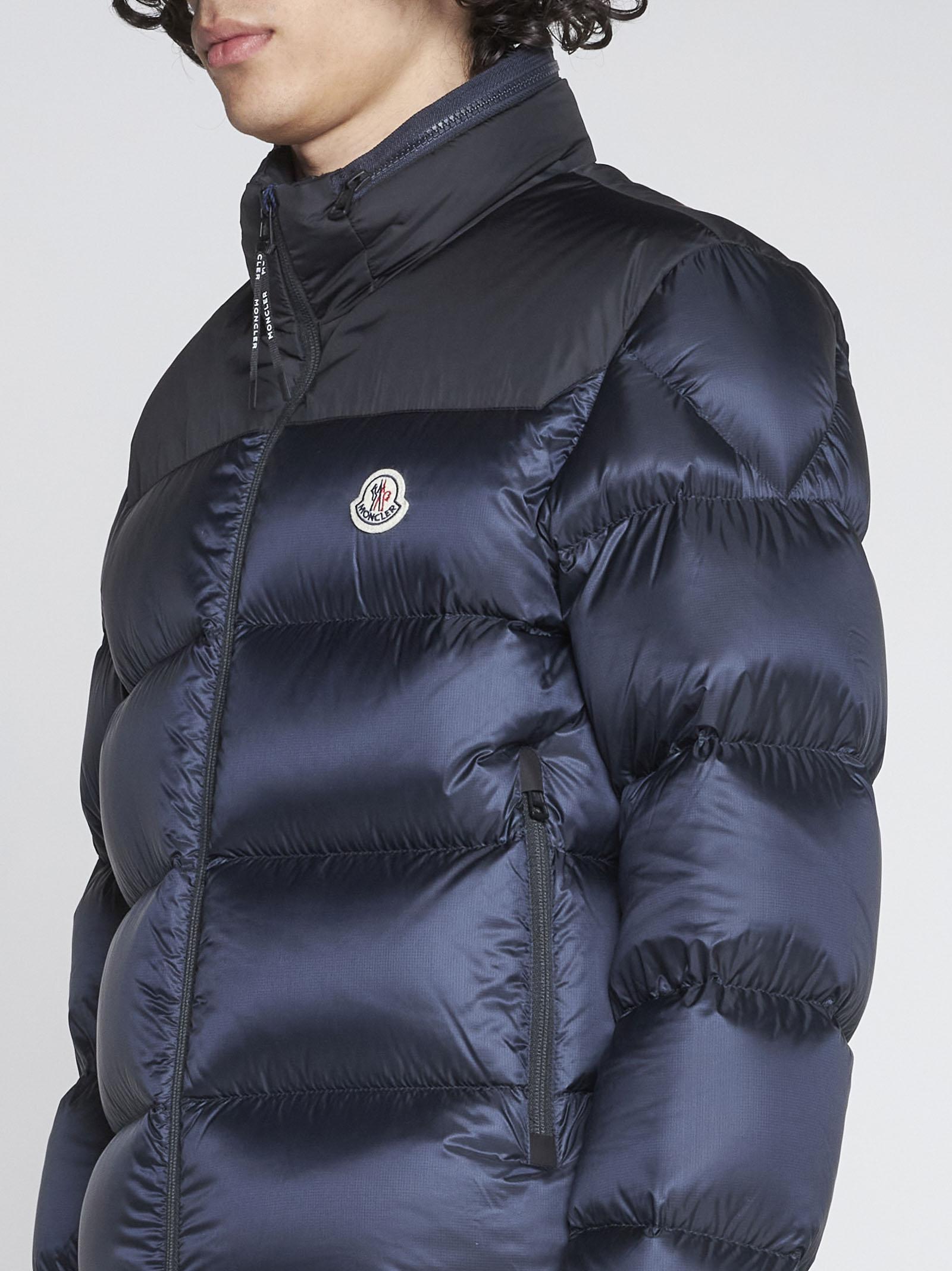 Moncler Peuplier Quilted Nylon Down Jacket in Blue for Men | Lyst